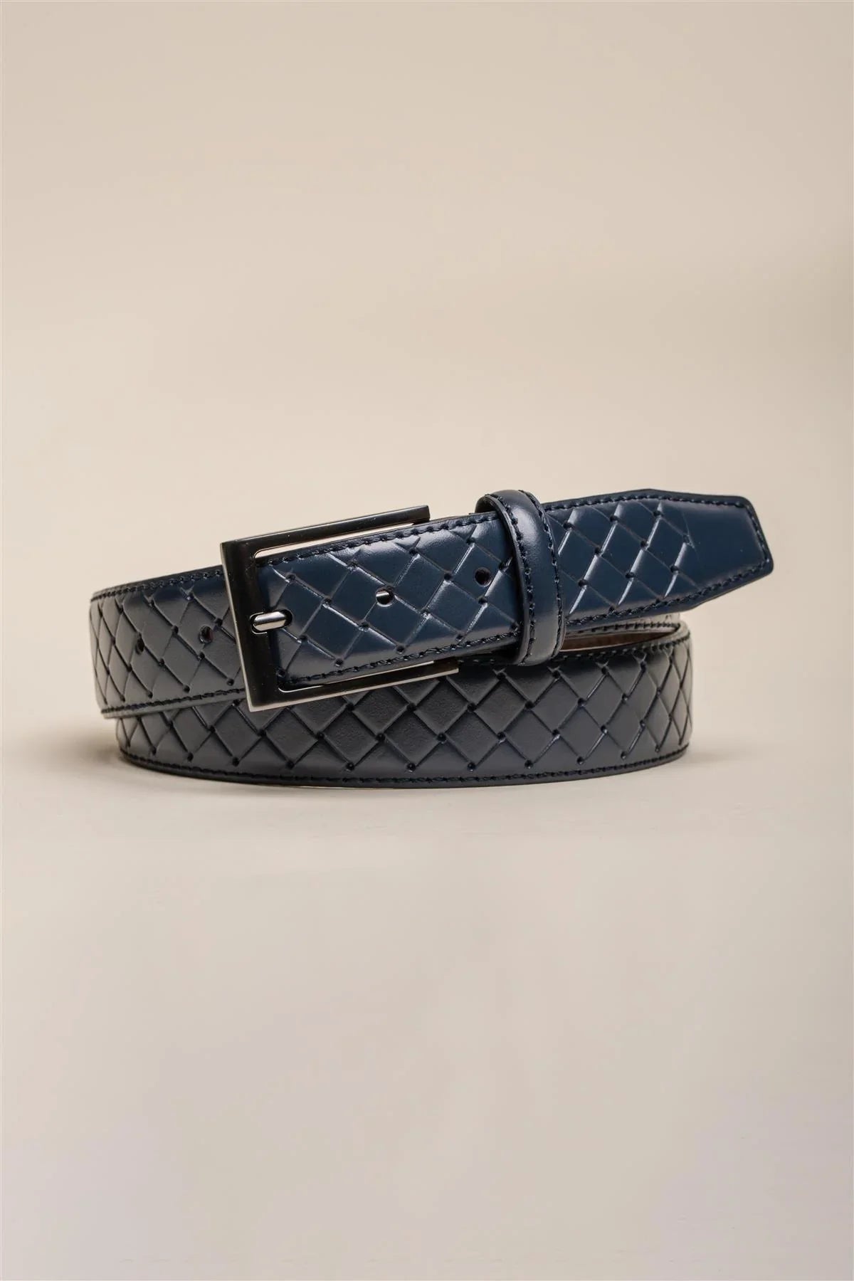 Ceinture en cuir Cavani – BT06 Bleu marine