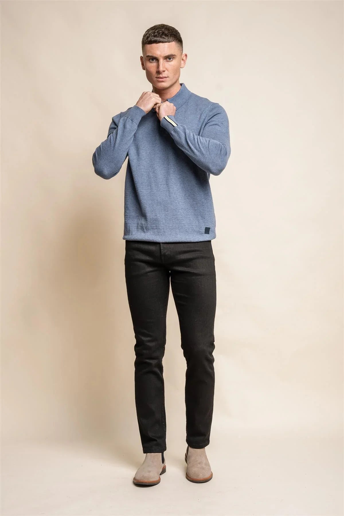 Falcao Air Force - Pull pour hommes avec fermeture éclair - Cavani