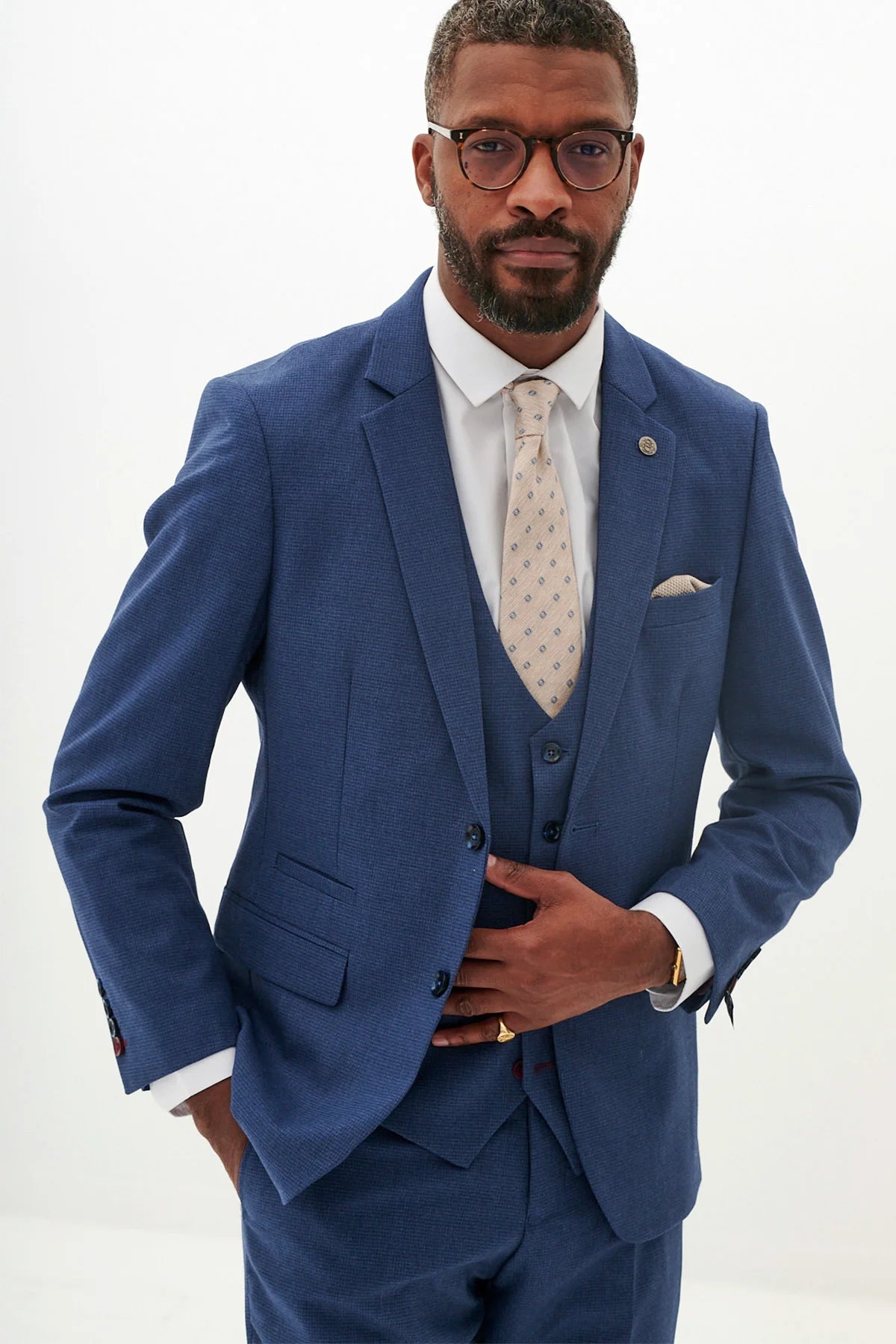 Costume 3 pièces pour homme – Marc Darcy Ashley Marine