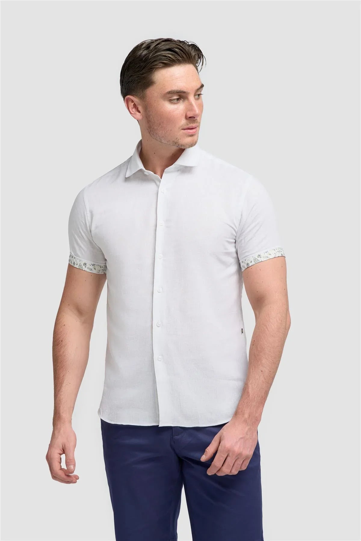 Chemise manches courtes Cavani Matera blanche