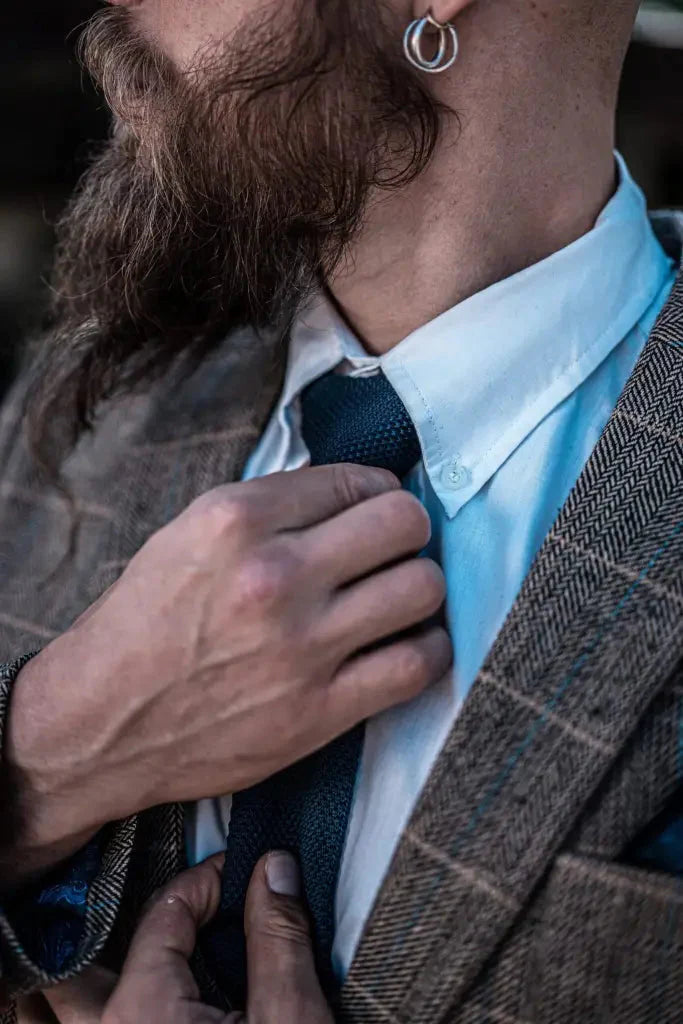 Costume 2 pièces - Costume marron pour homme -Herringbone Marron