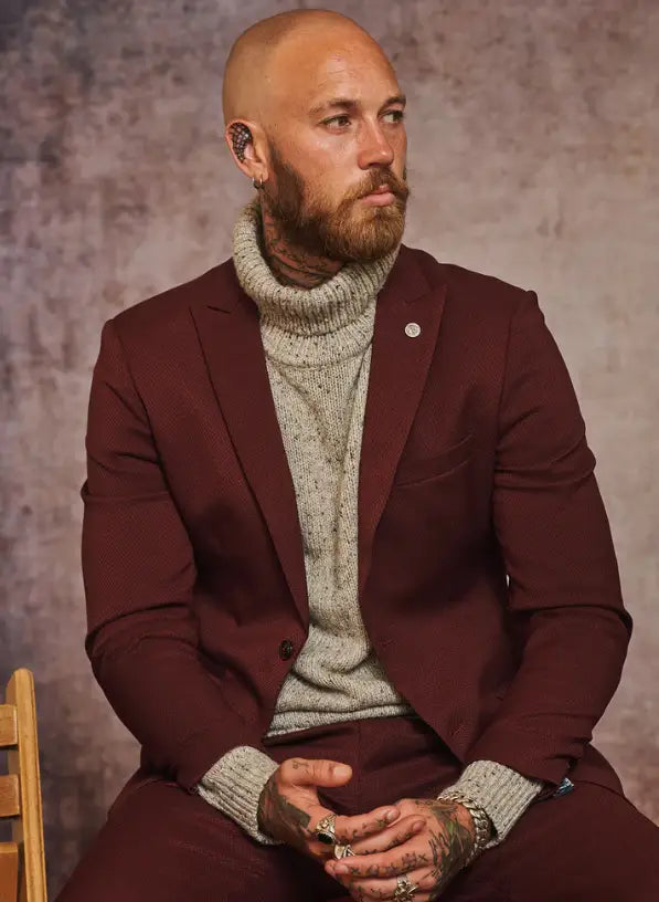 Costume Rouge vin 2 pièces - Marc Darcy Max Rouge Vin 2pc