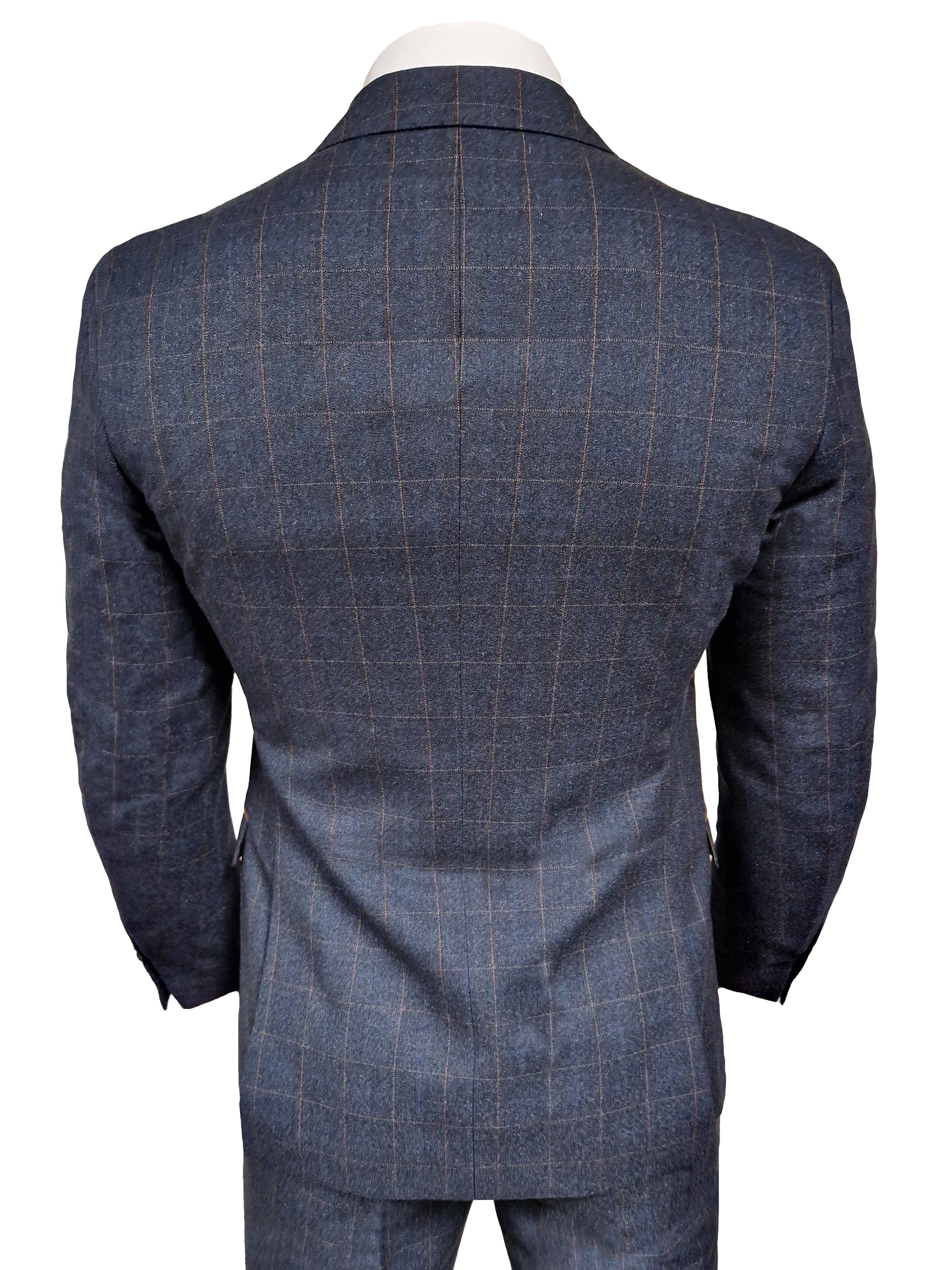 CASTLESON Admiral - Costume homme Check Marine