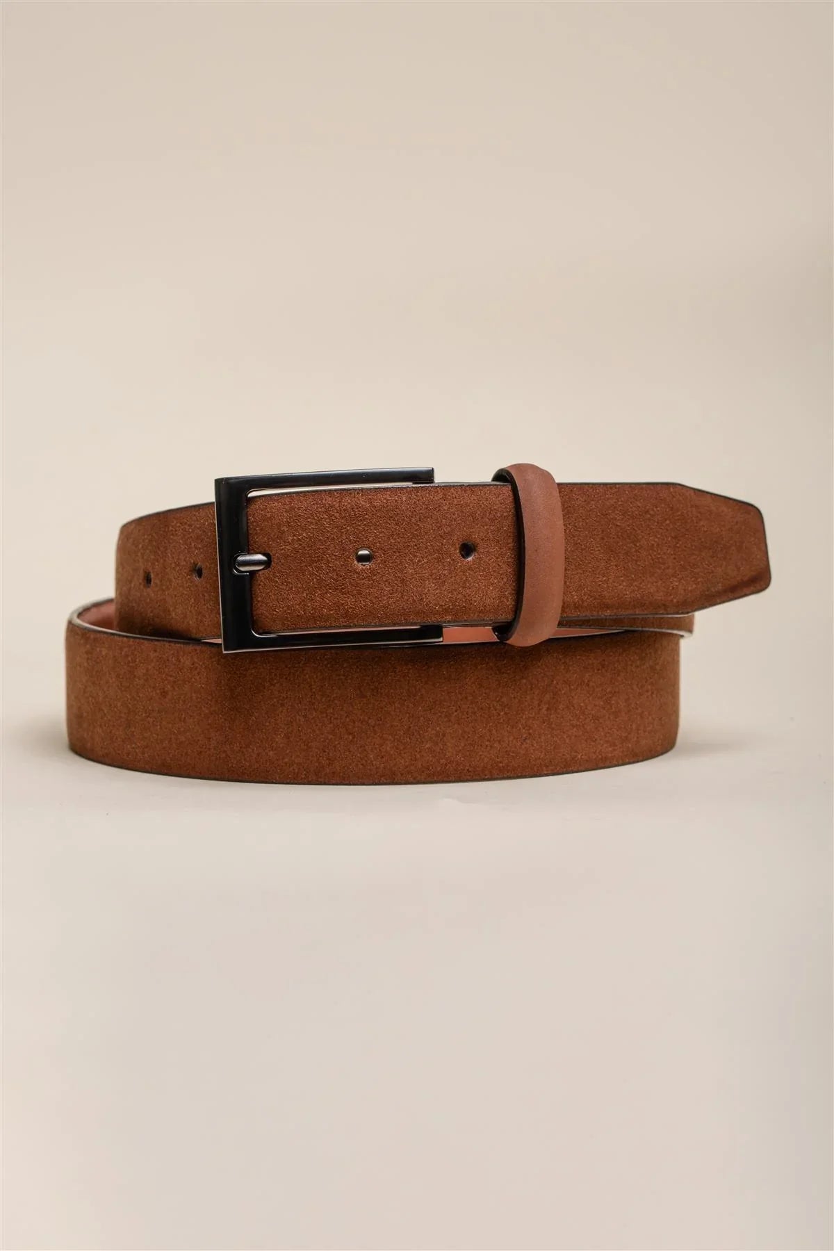 Ceinture en cuir suédé Cavani – BT02 Rouille