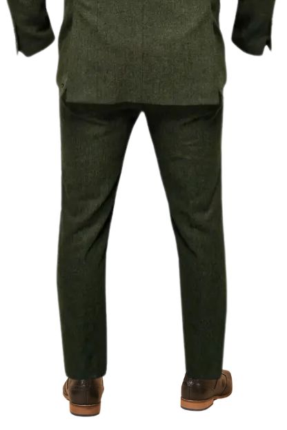 TAVERNY - Pantalon Olive Tweed