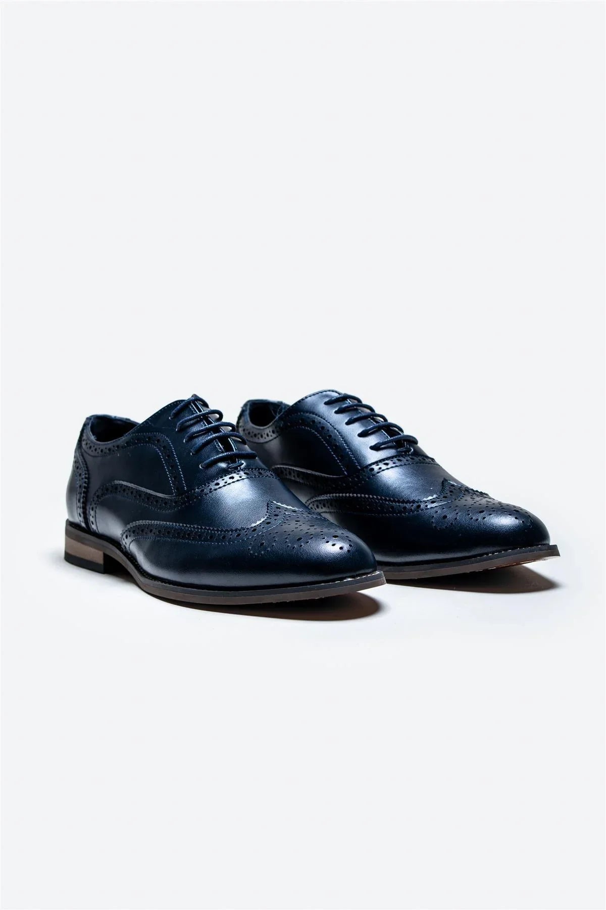 Chaussures Cavani Clark bleu marine – Richelieu à bout fleuri
