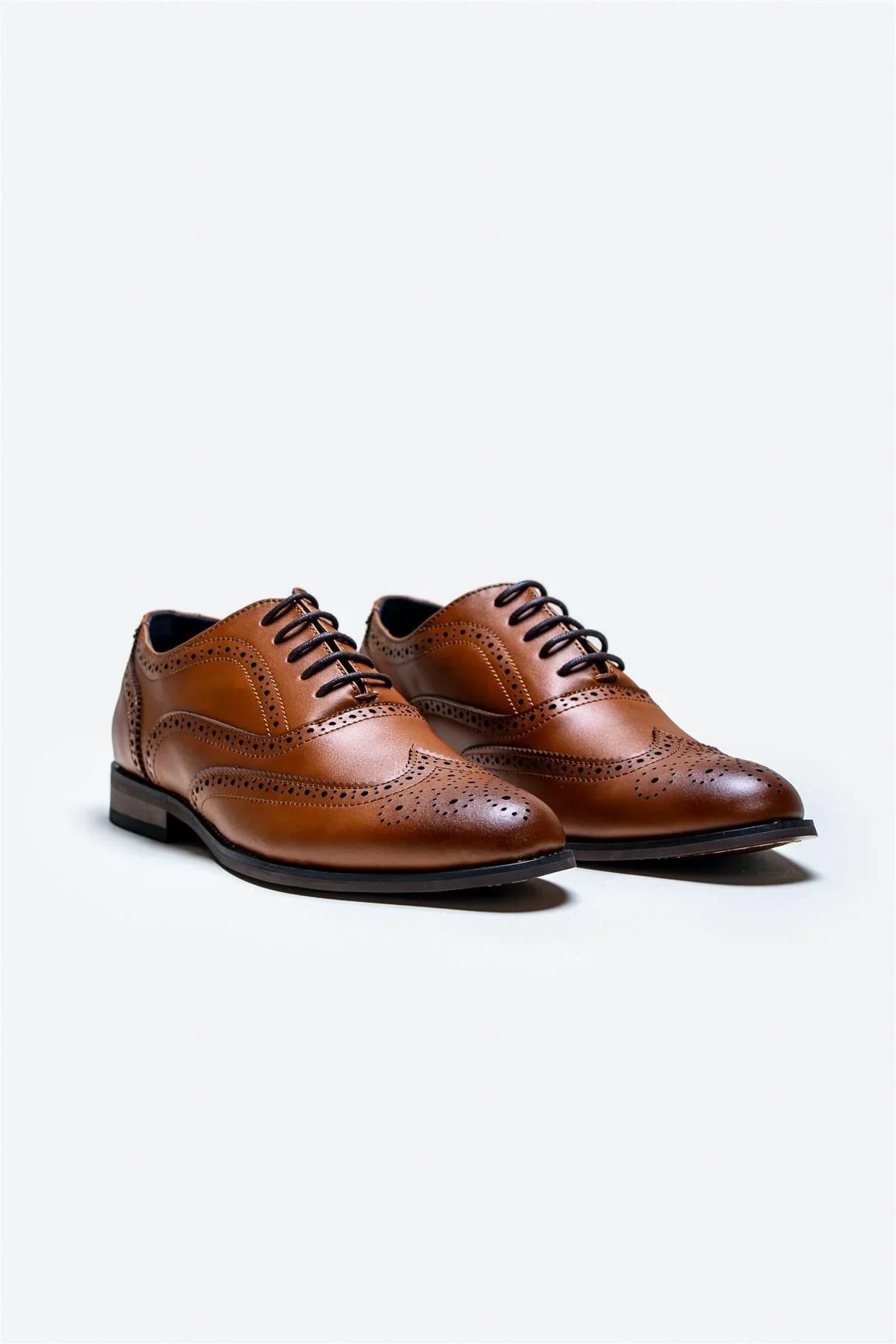 Chaussures Cavani Clark marron clair – Richelieu à bout fleuri