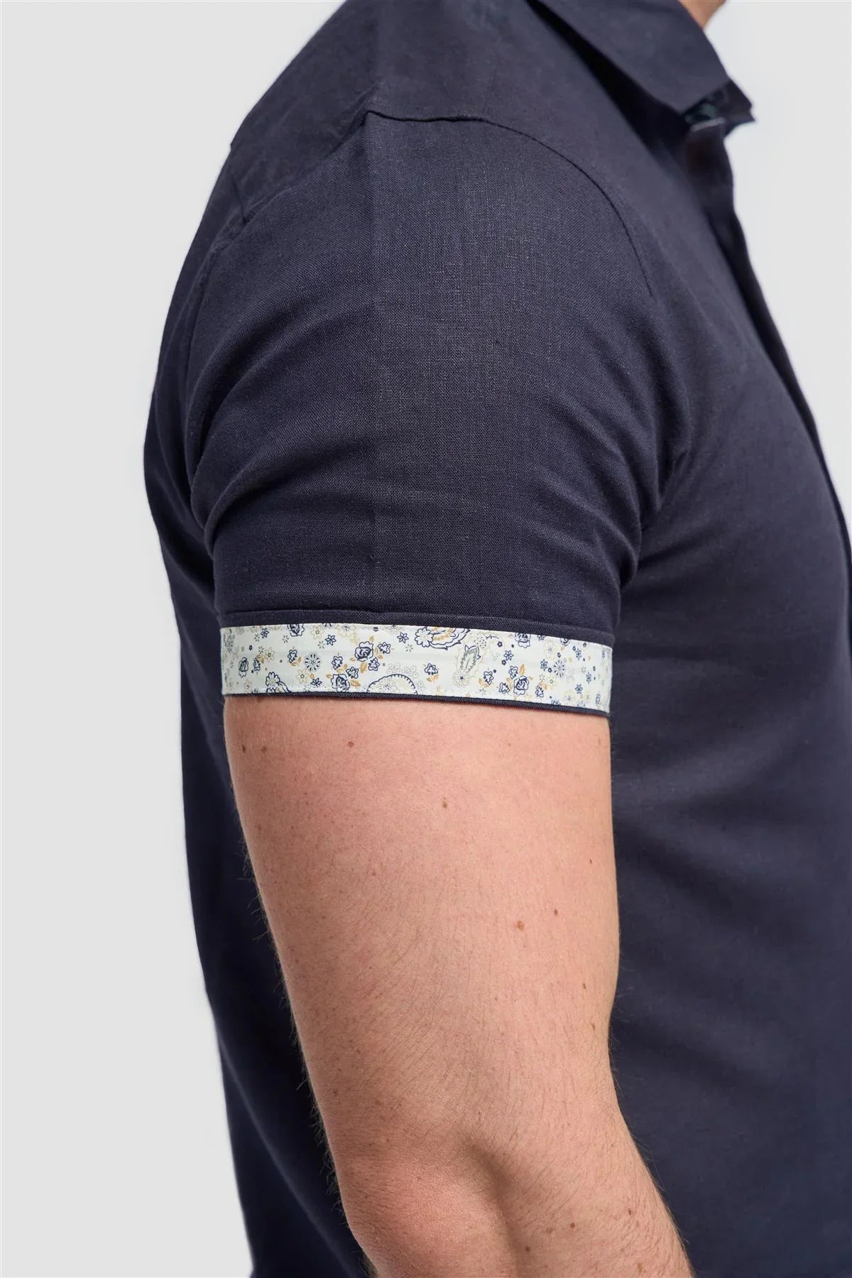 Chemise manches courtes Cavani Matera bleu marine