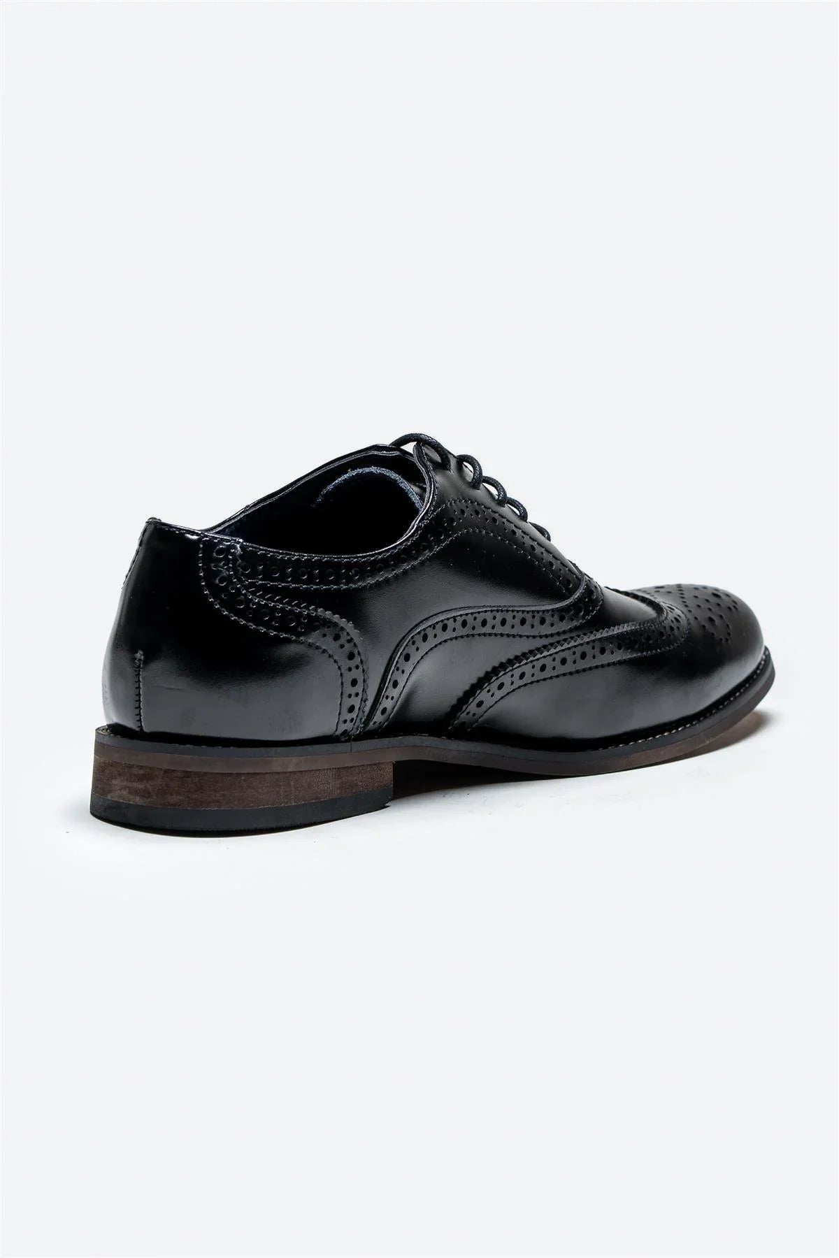 Chaussures Cavani Clark noires – Richelieu à bout fleuri
