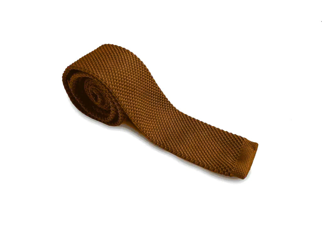 Cravate en maille coloris Rusty marron - Garrison Limited