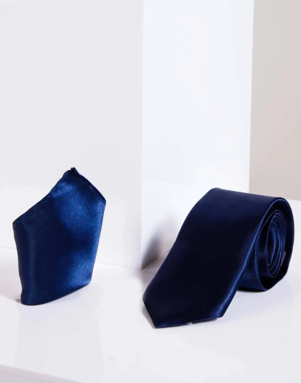 Cravate Bleu Satin | Marc darcy