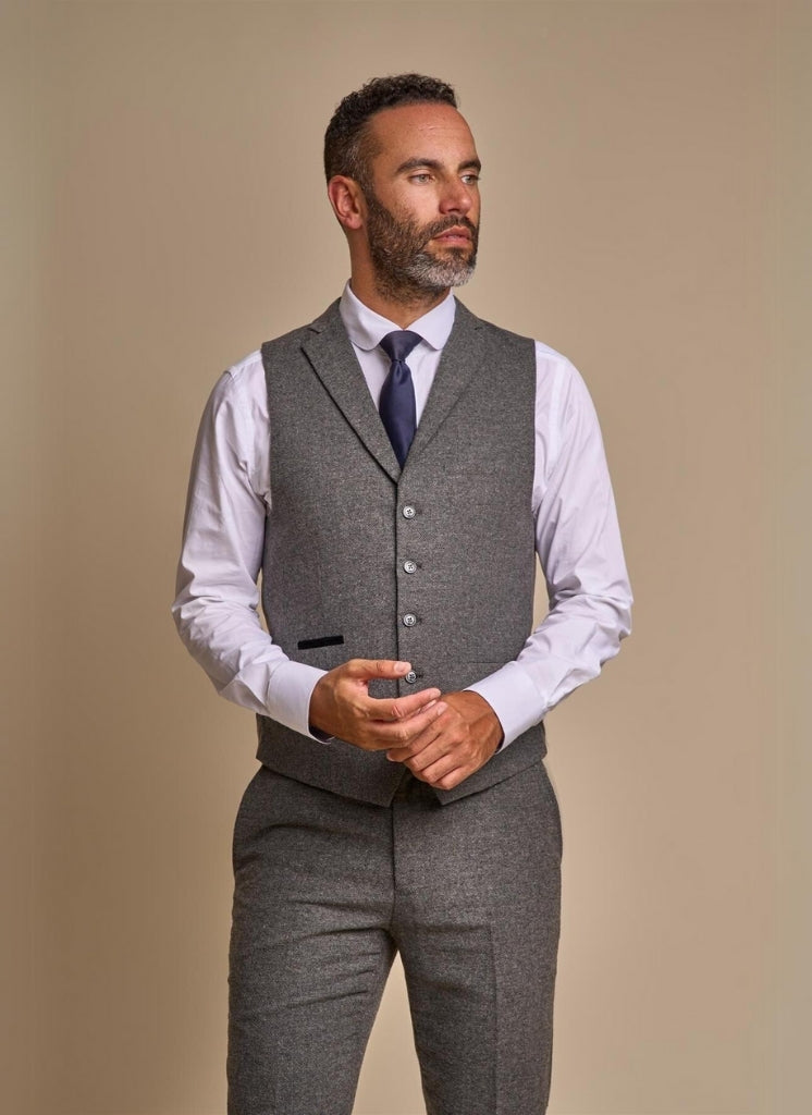 Cavani - Gilet Martez Gris Tweed