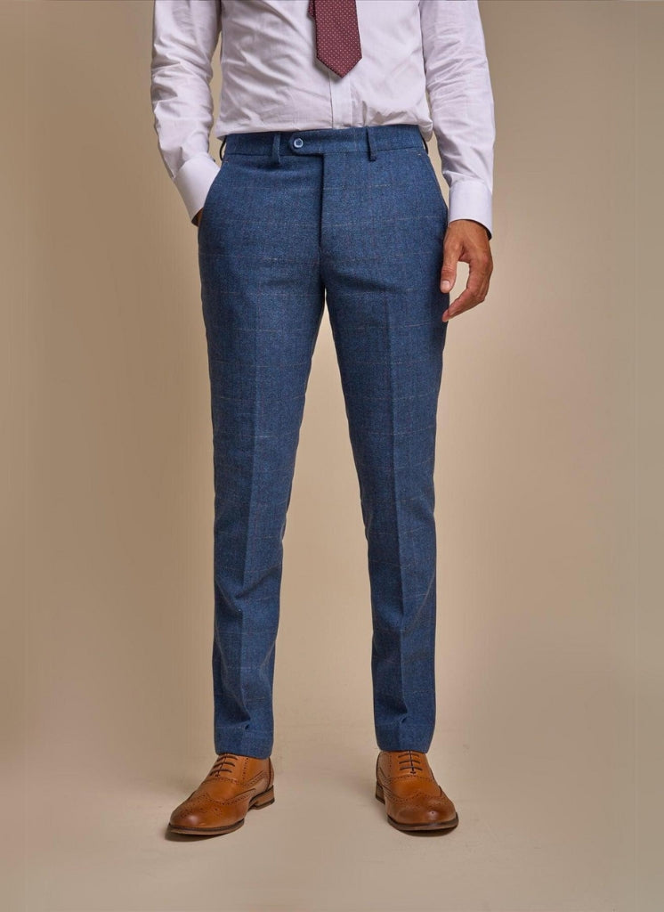 Cavani - Pantalon Carnegi Navy Tweed