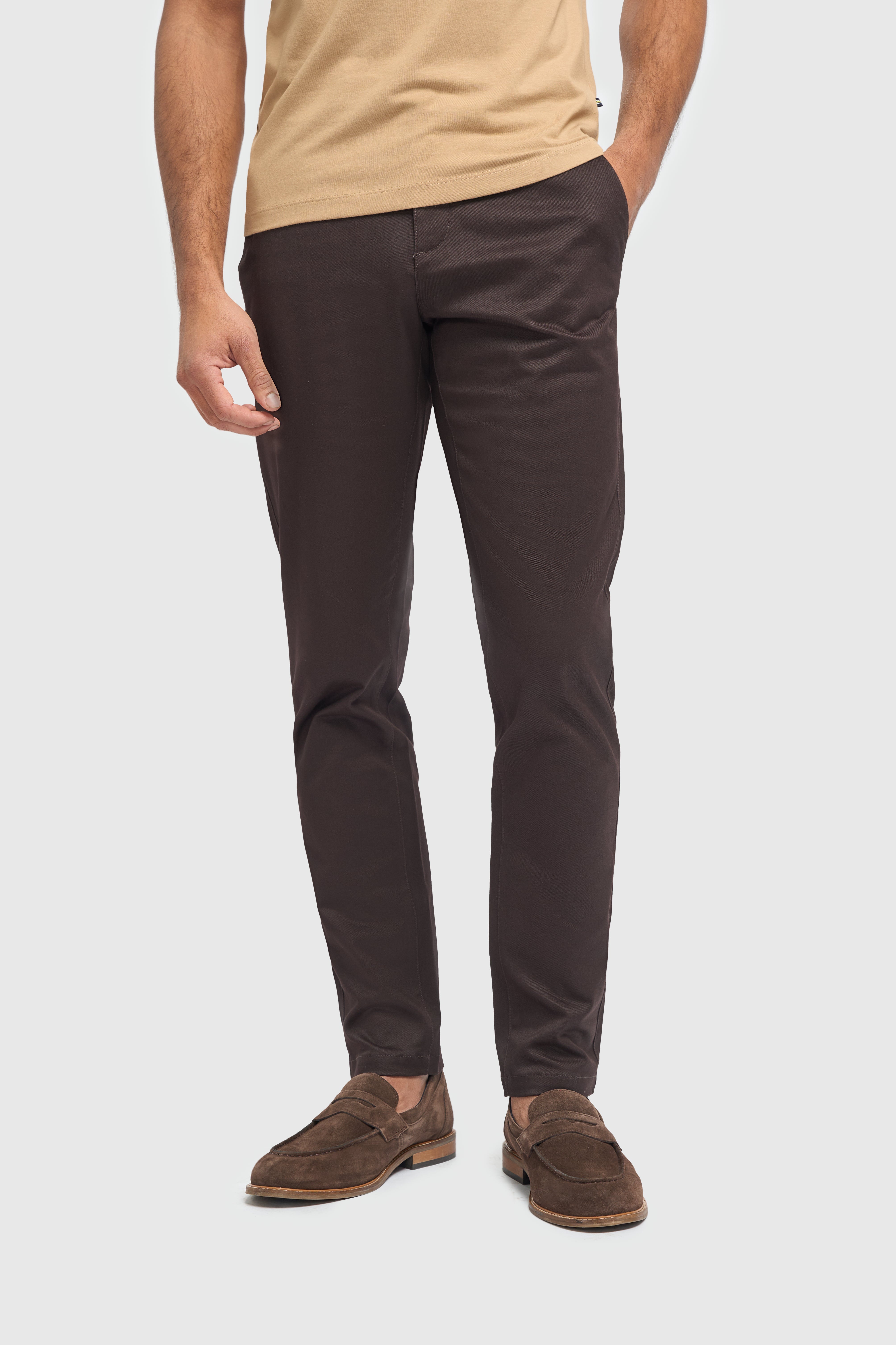 Chino pantalon homme Chocolate - Cavani Dakota Chocolate