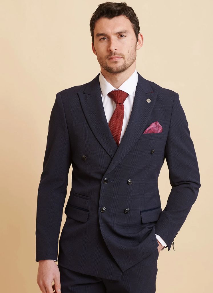 Marc Darcy - Blazer Bromley Bleu Marine Double Breasted
