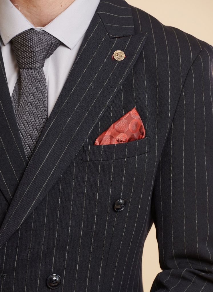 Marc Darcy - Blazer Rayé Rocco Bleu Marine DB 2