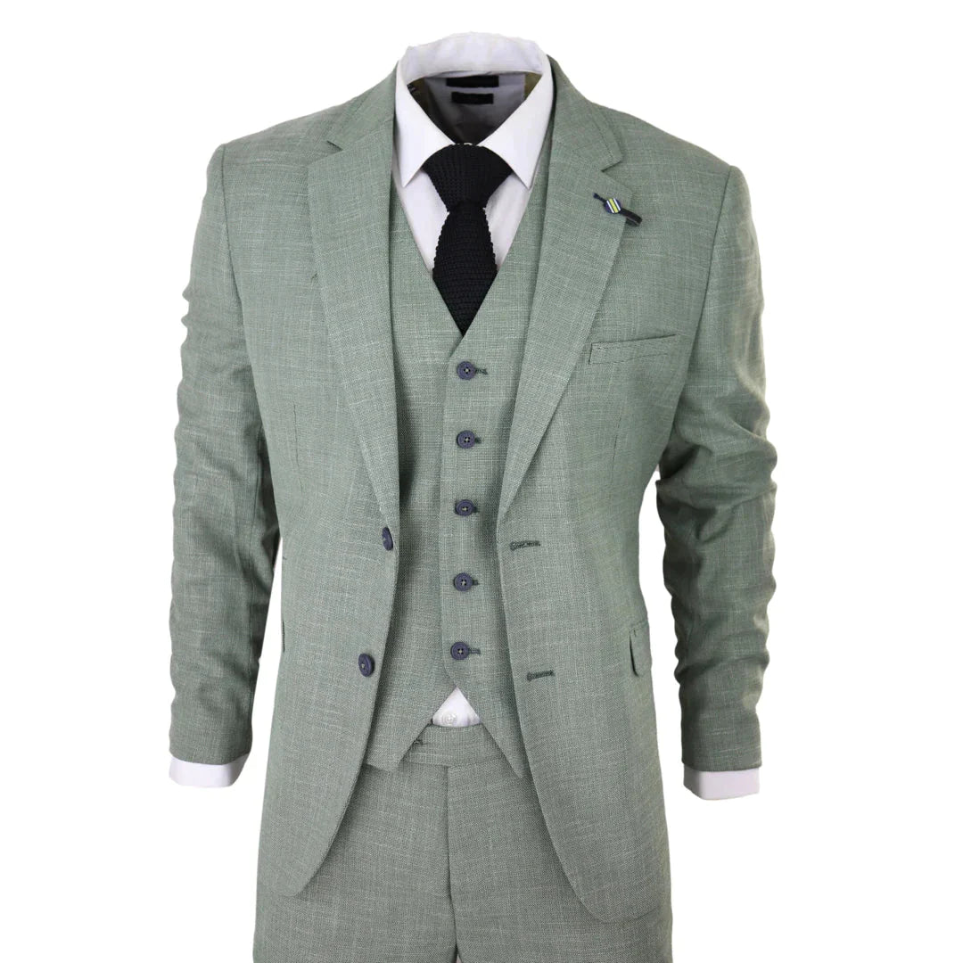 Costume trois pièces slim fit Cavani Sage