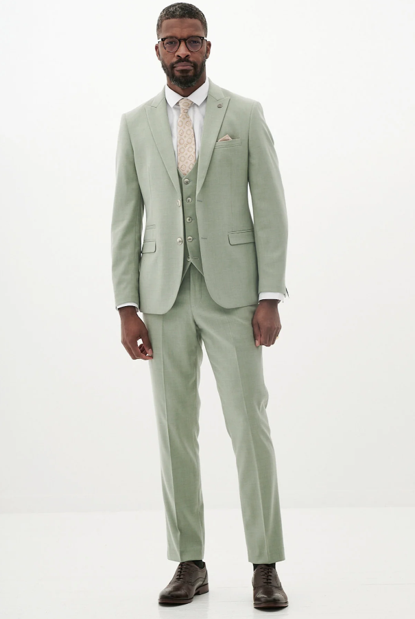 Costume trois pièces pour homme – Marc Darcy Finley Vert Mousse