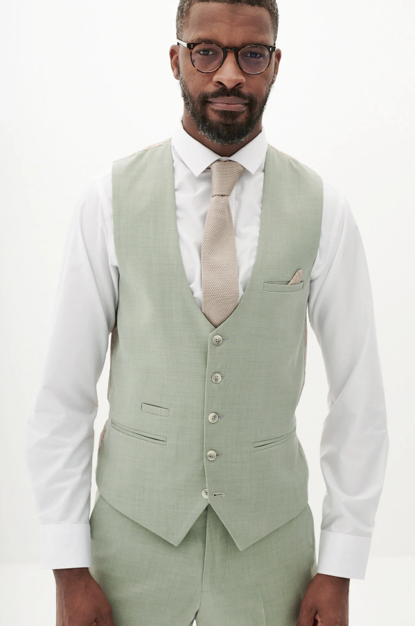 Costume trois pièces pour homme – Marc Darcy Finley Vert Mousse