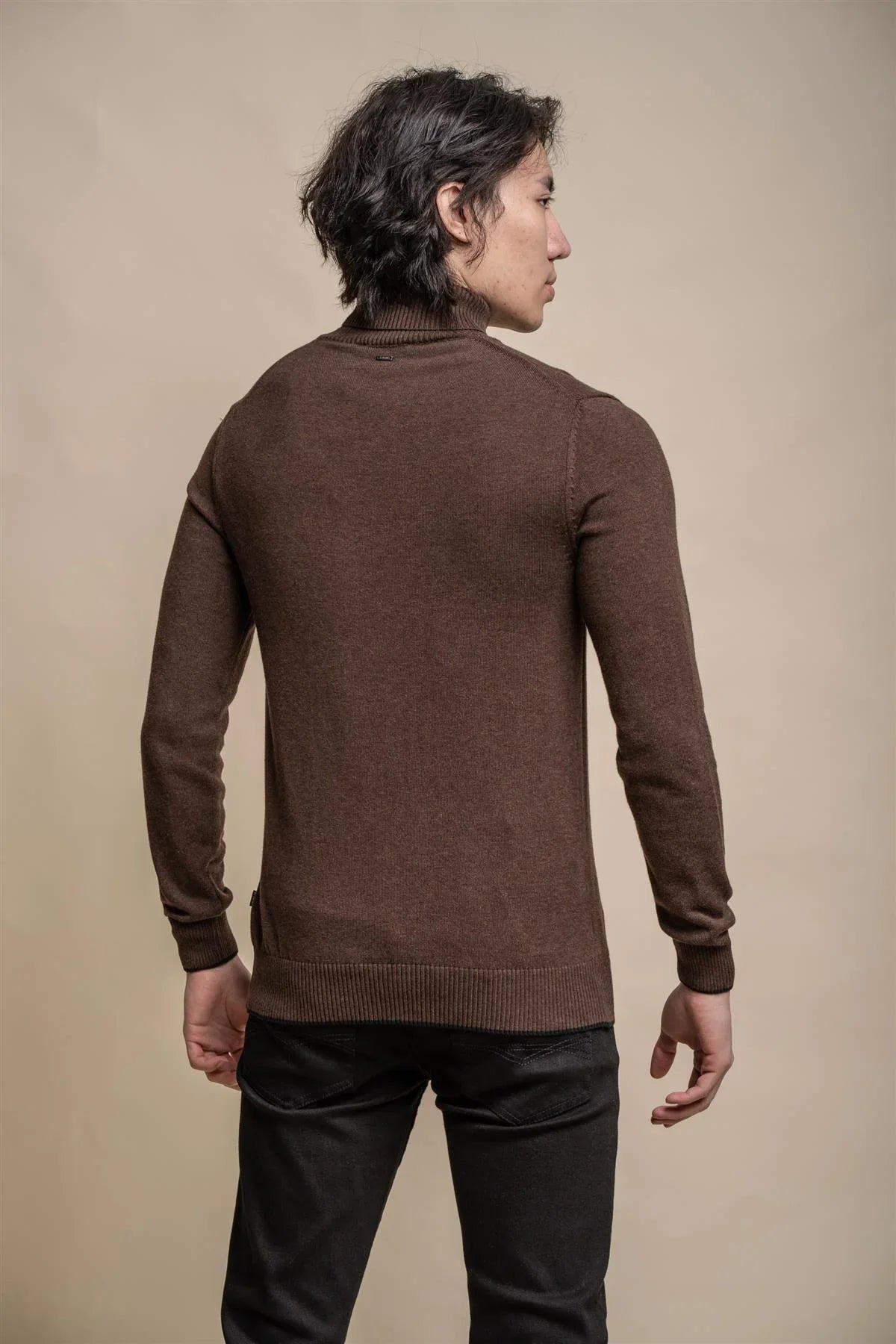 Karris Pull col roulé Homme Marron - Cavani