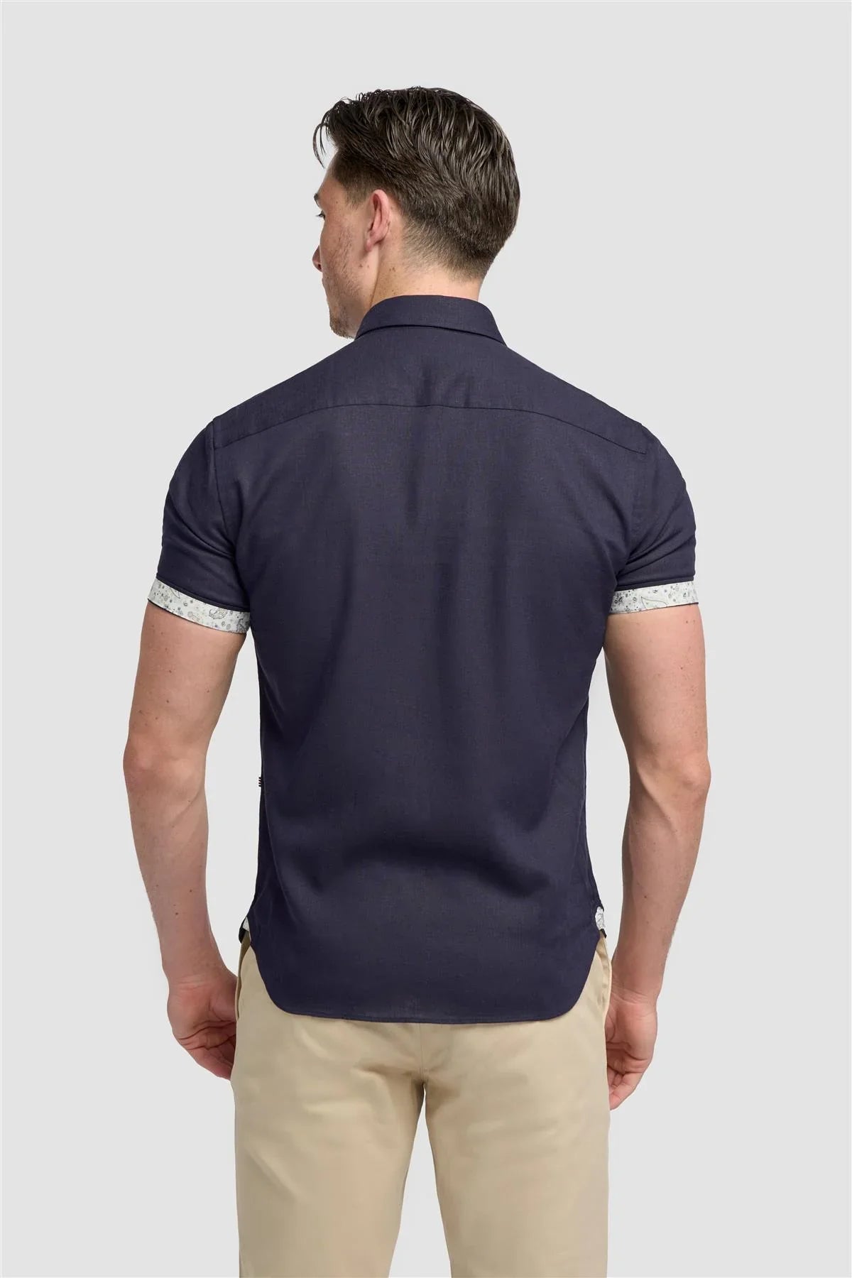 Chemise manches courtes Cavani Matera bleu marine