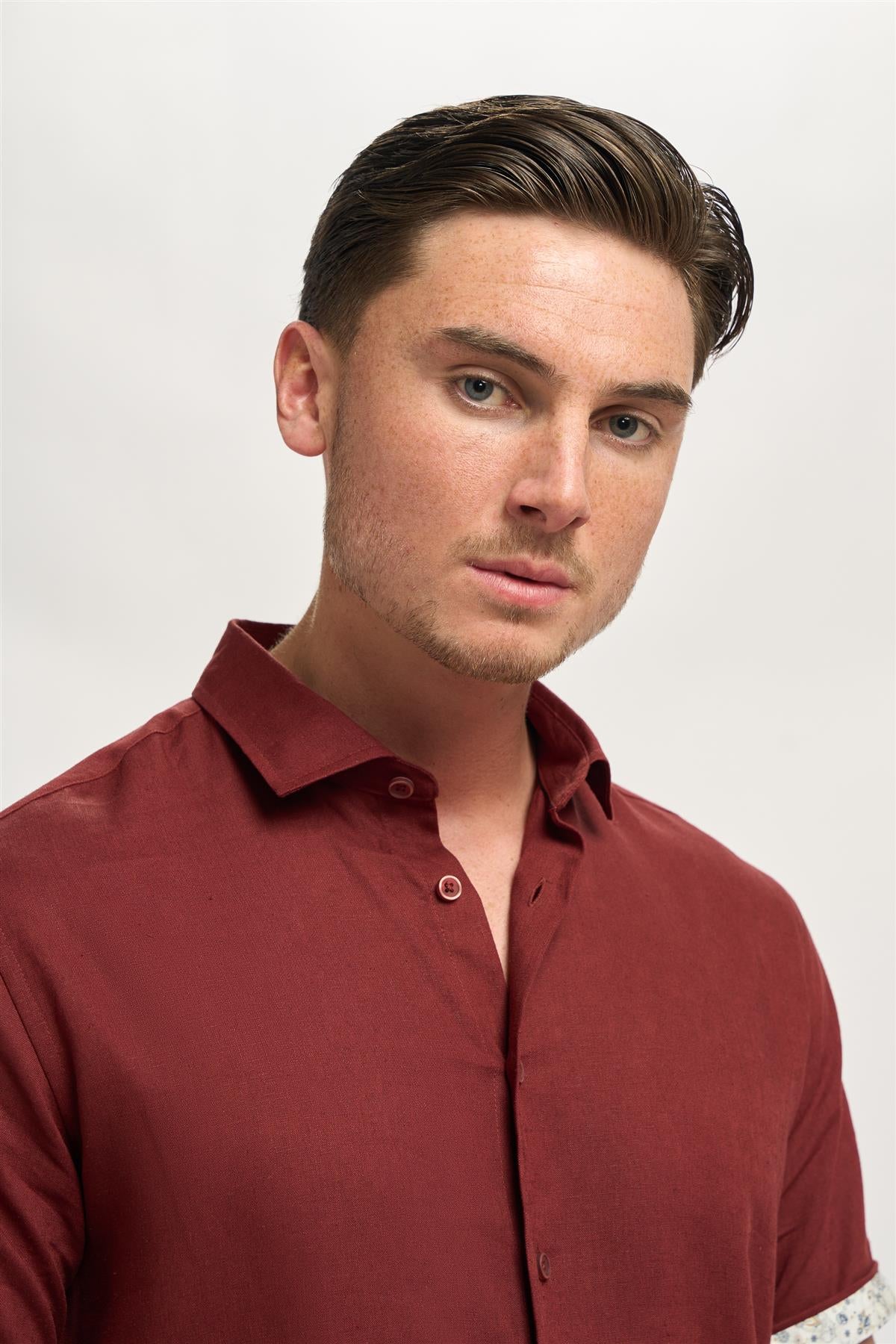 Chemise manches courtes Cavani Matera rouille