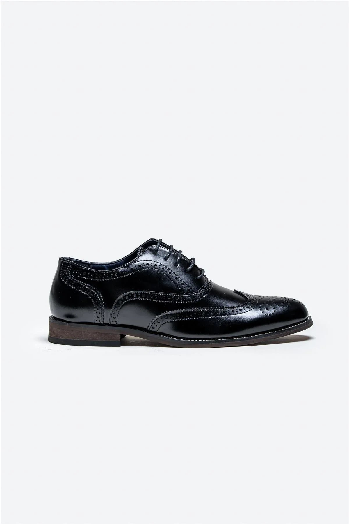 Chaussures Cavani Clark noires – Richelieu à bout fleuri