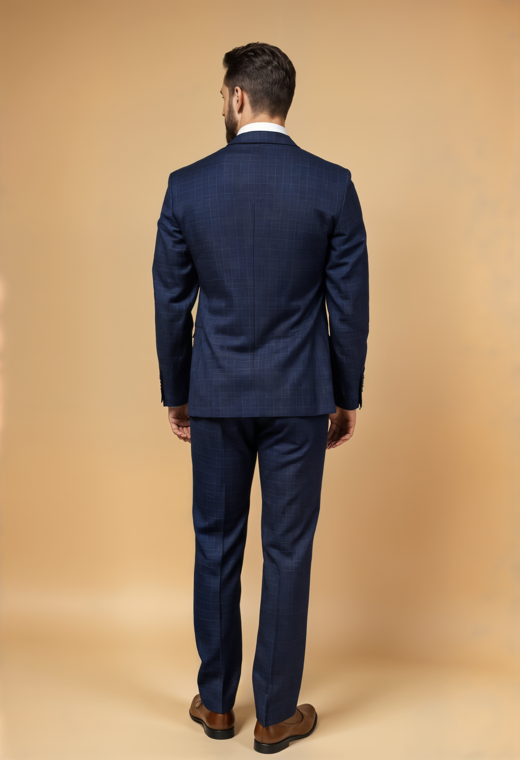 CASTLESON Phantom – Costume trois pièces pour hommes Navy/Tan Mix & Match