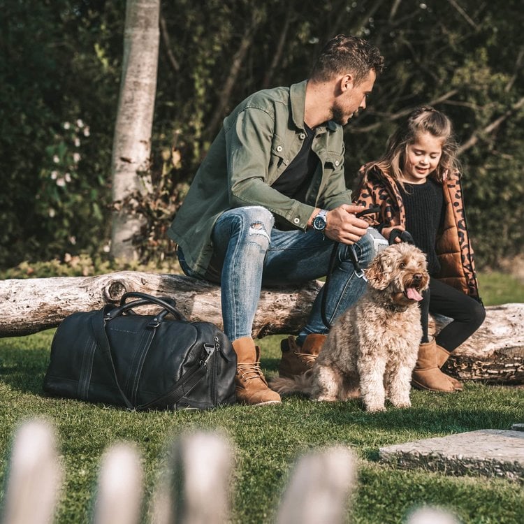Sac de week-end en cuir - The Chesterfield Brand Melbourne Noir