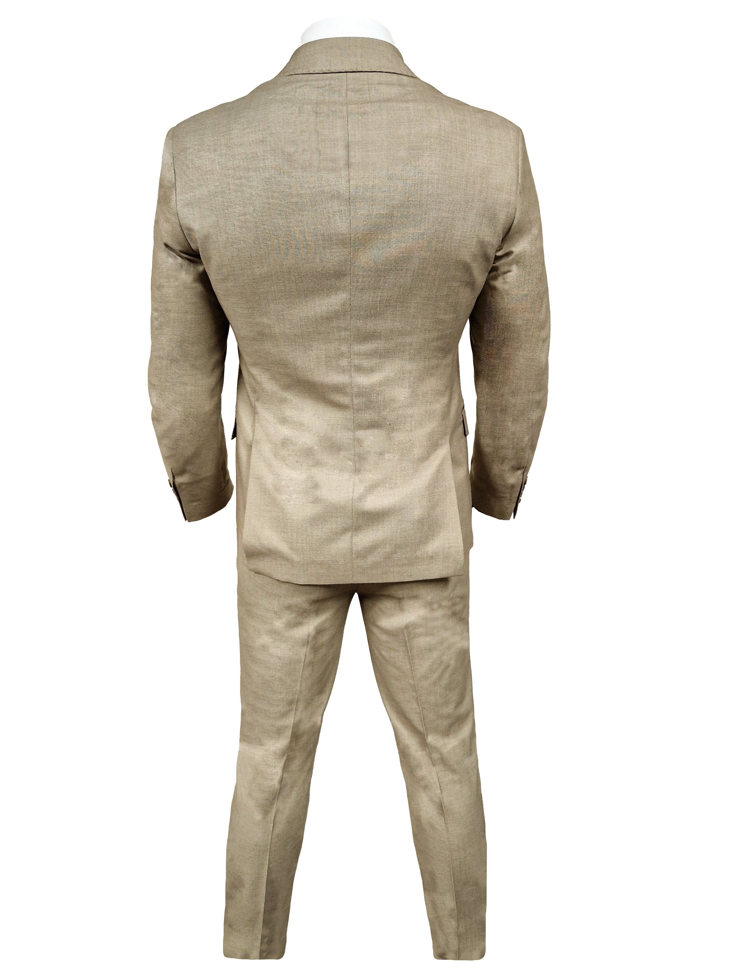 CASTLESON Major - Costume Trois Pièces Pour Hommes Beige