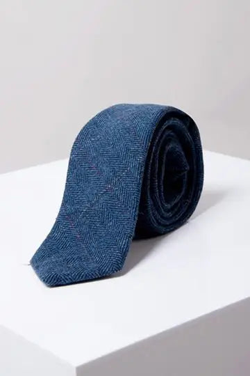 Cravate Dion Bleu Style Tweed