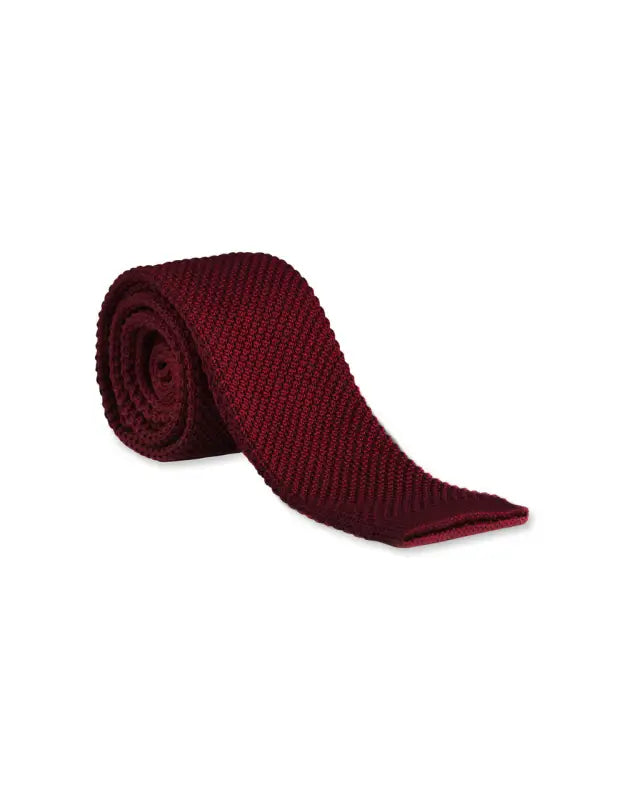 Cravate en maille coloris bordeaux - Garrison Limited