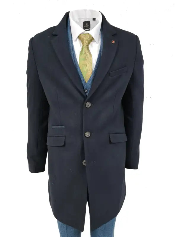 Manteau hommes Romano coloris bleu marine - Cavani