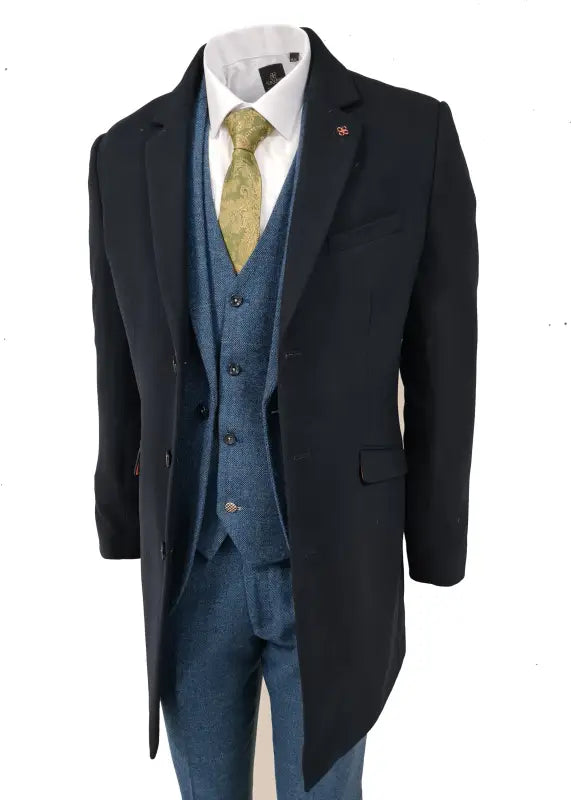 Manteau hommes Romano coloris bleu marine - Cavani