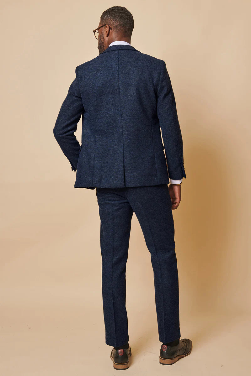 Costume pour homme à trois pièces Tweed Marlow Bleu