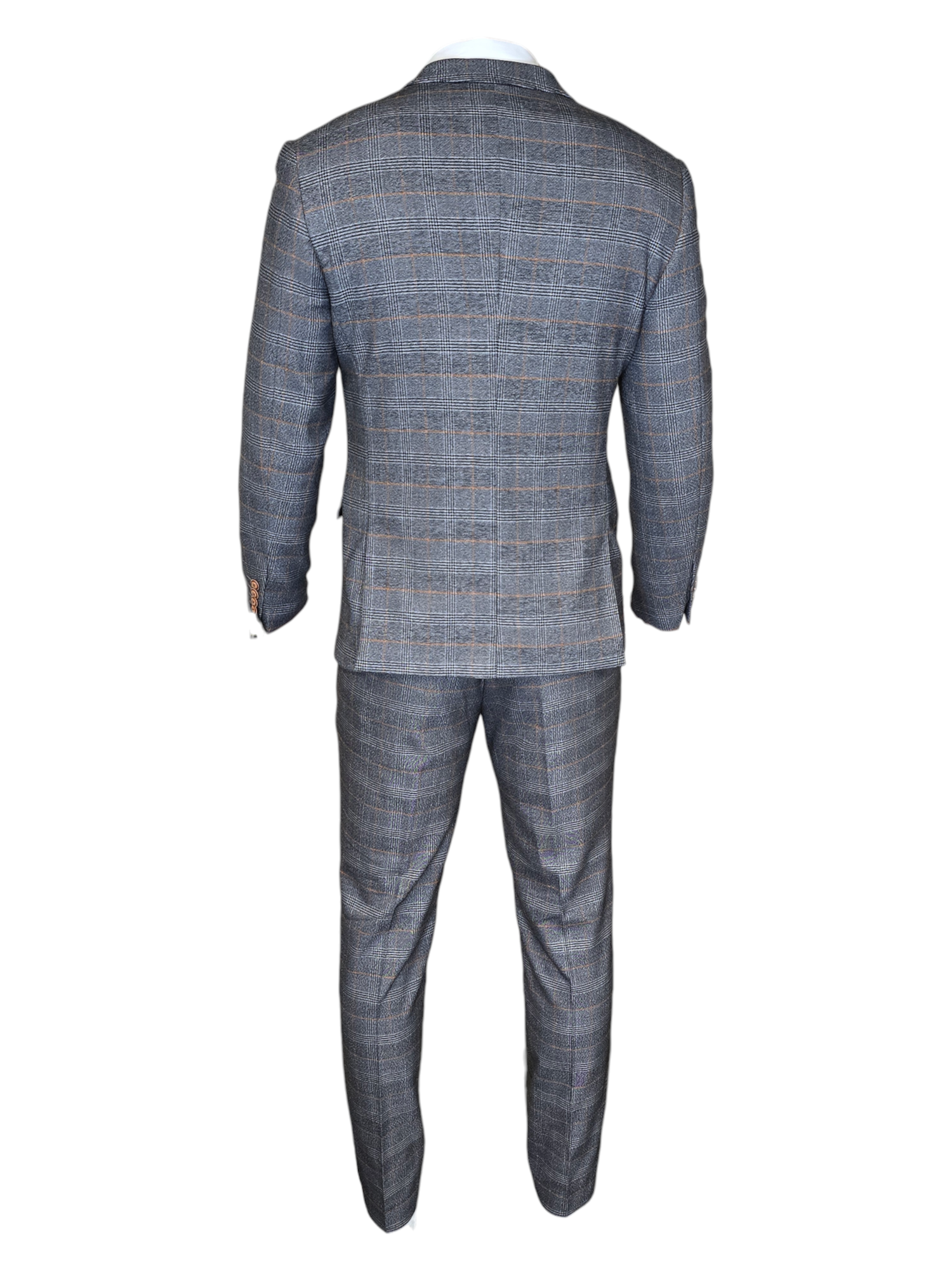 Costume 2 pièces - costume à carreaux pour homme -Jenson gris 2pc