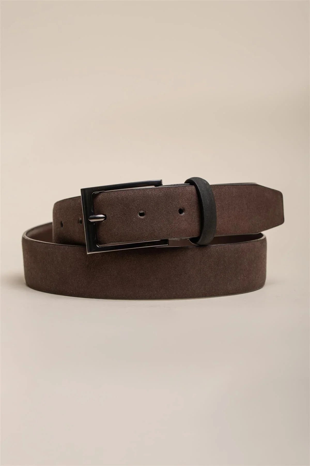 Ceinture en cuir suédé Cavani – BT02 Marron
