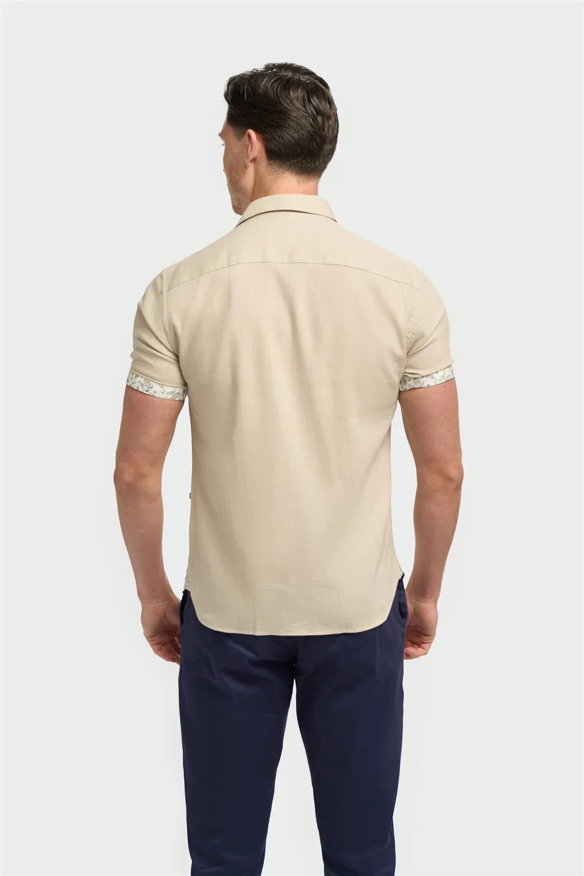 Chemise manches courtes Cavani Matera taupe