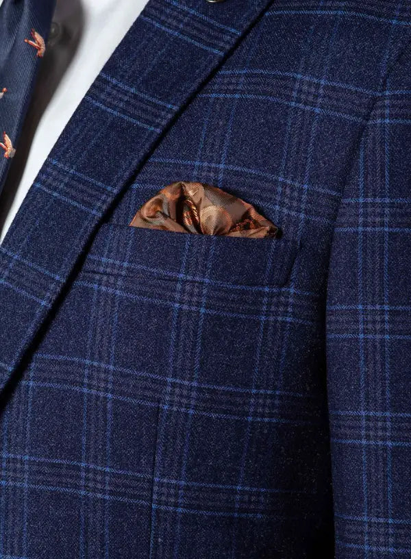 Costume bleu à carreaux 2 pièces - Marc Darcy Chigwell Tweedsuit 2 pièces