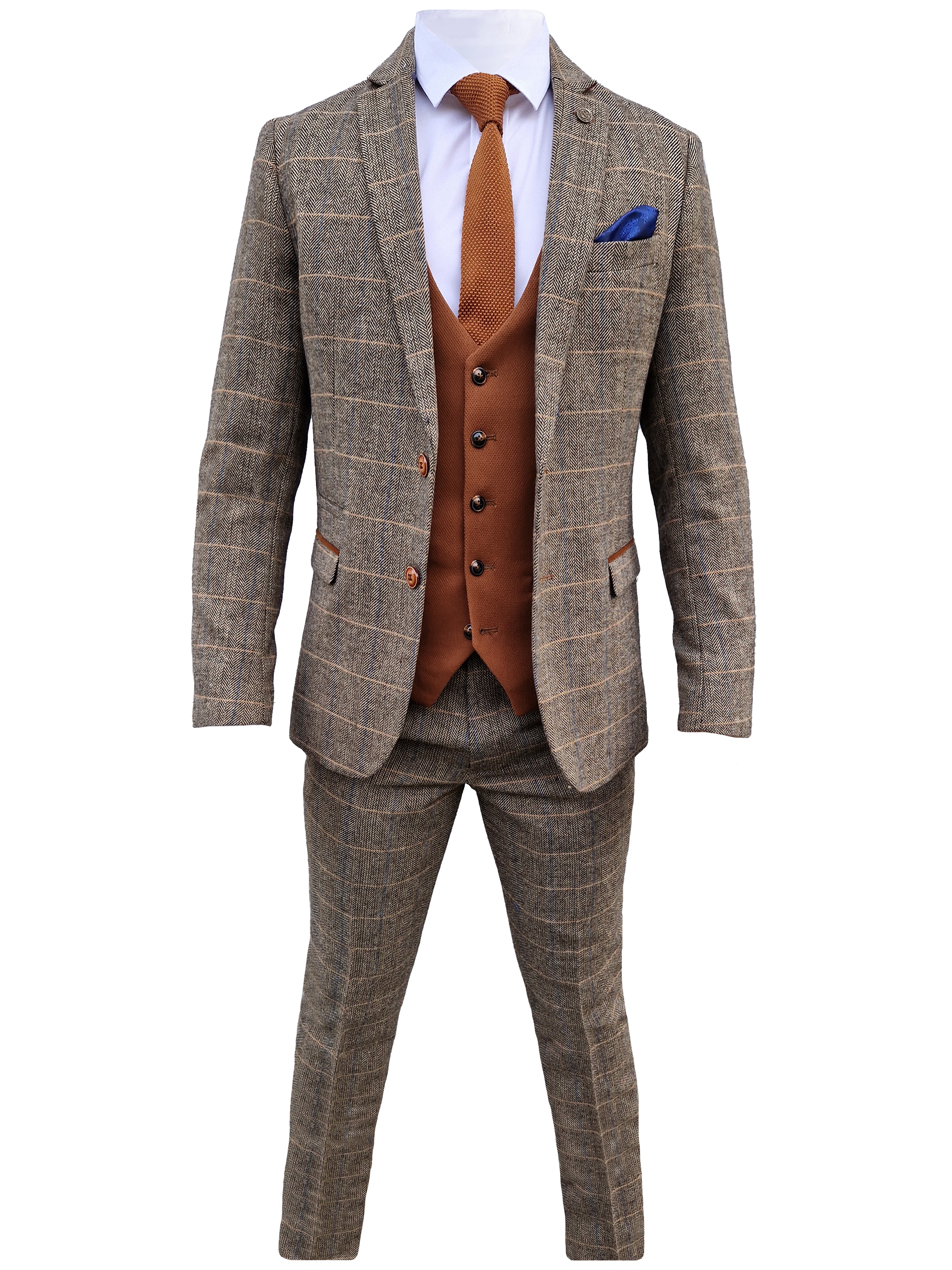 Costume trois pièces pour homme Marc Darcy Herringbone