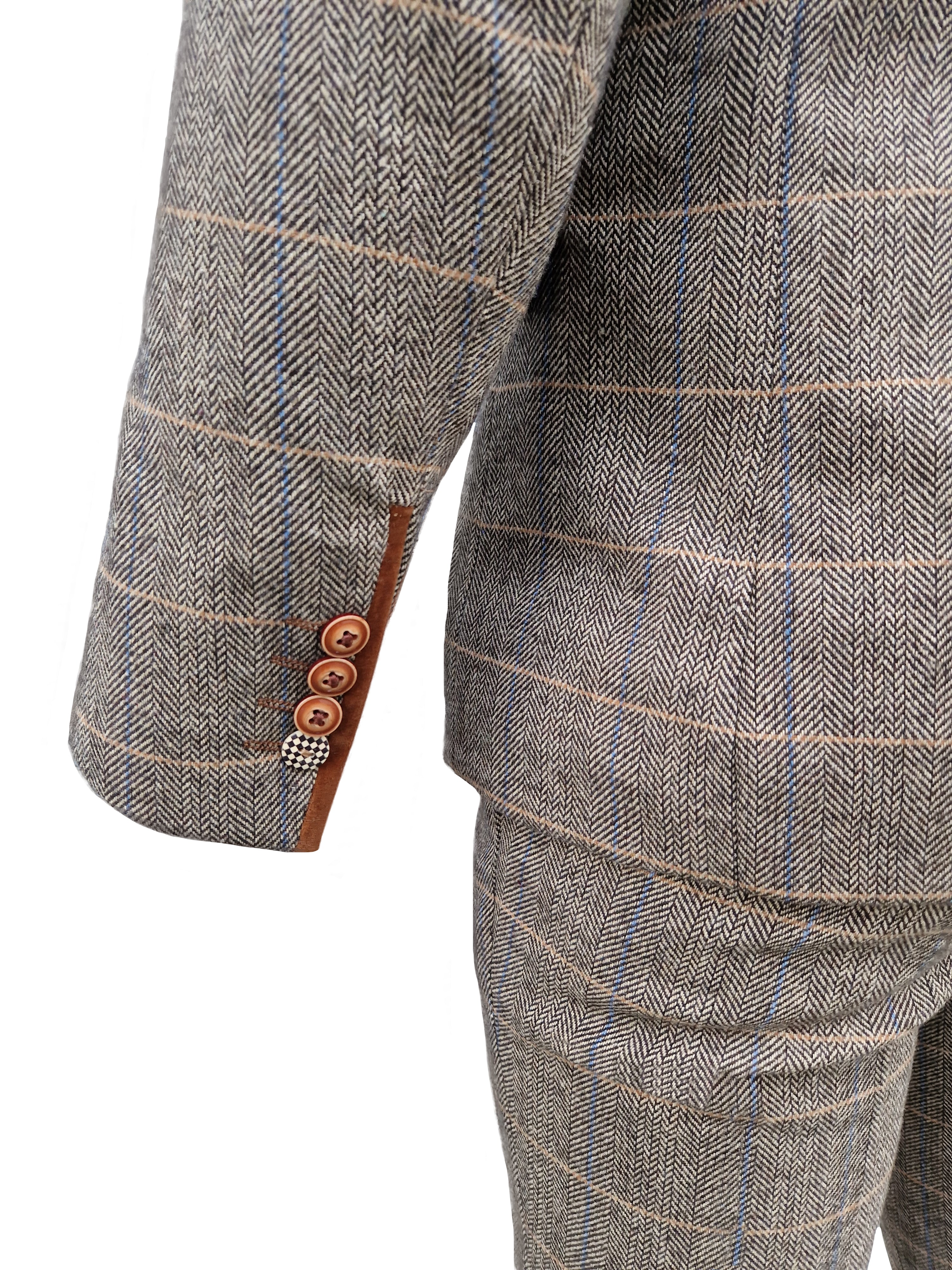 Costume trois pièces pour homme Marc Darcy Herringbone