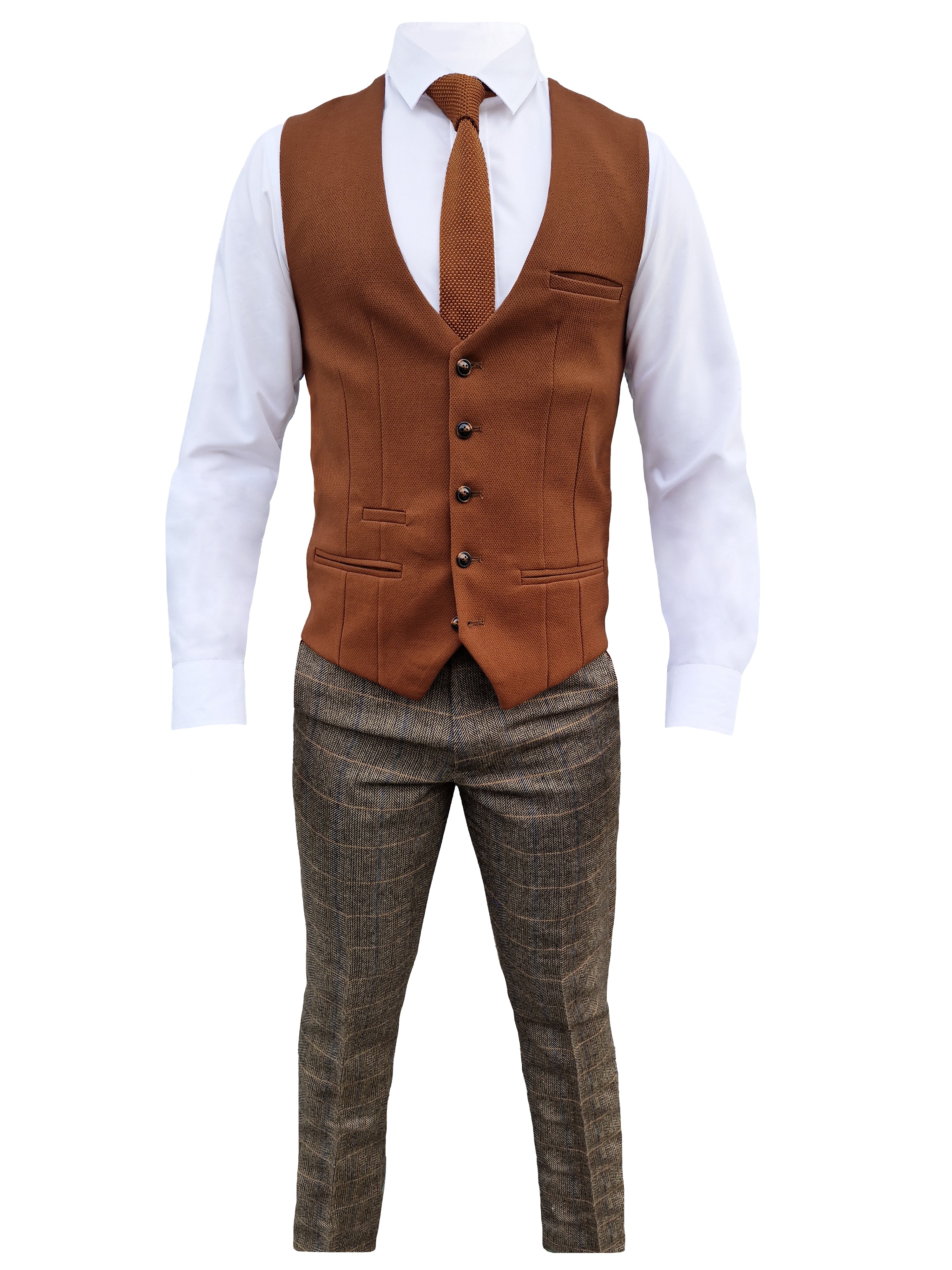 Costume trois pièces pour homme Marc Darcy Herringbone