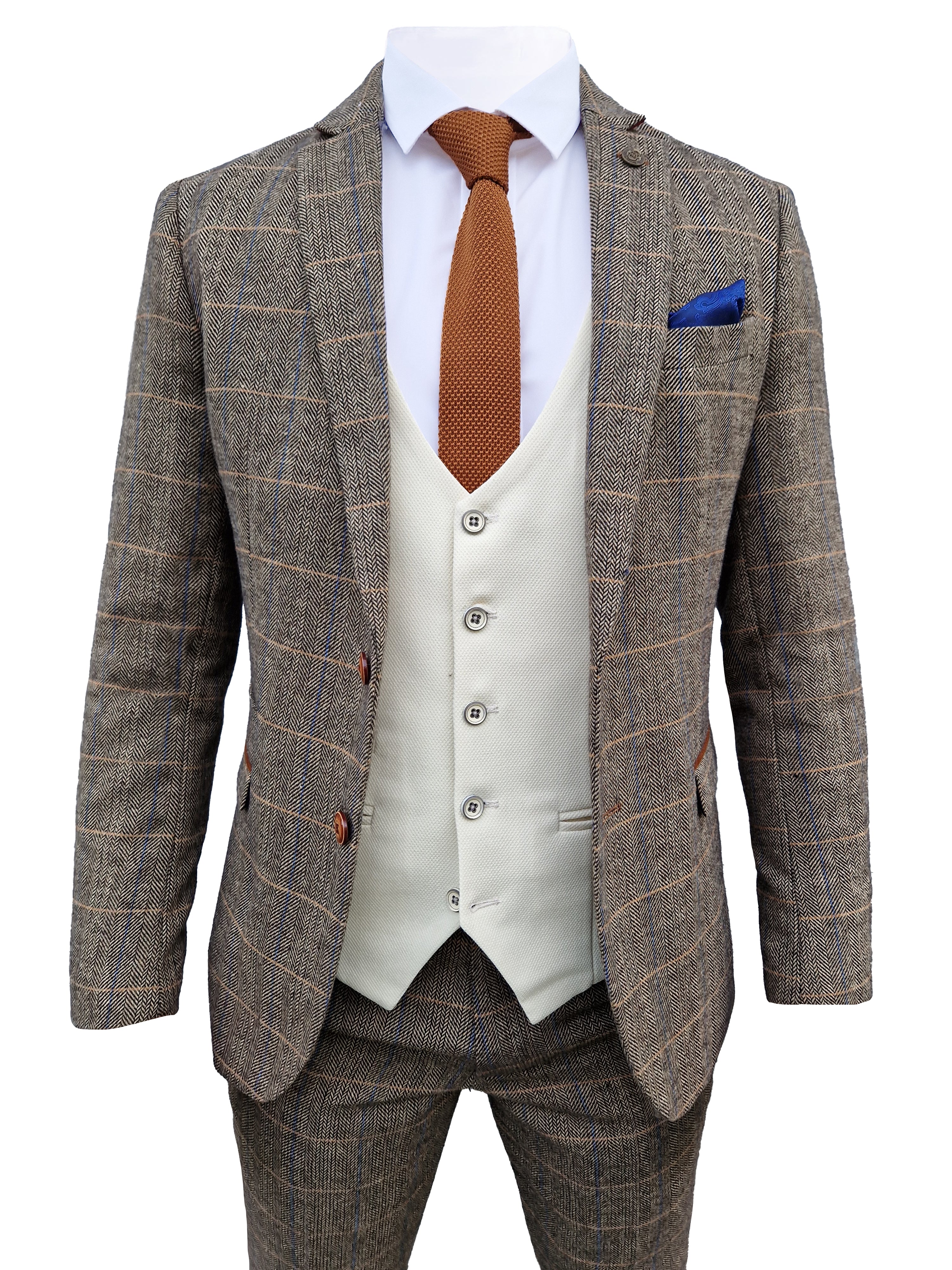 Mix and match - Costume pour hommes 3 pièces Herringbone