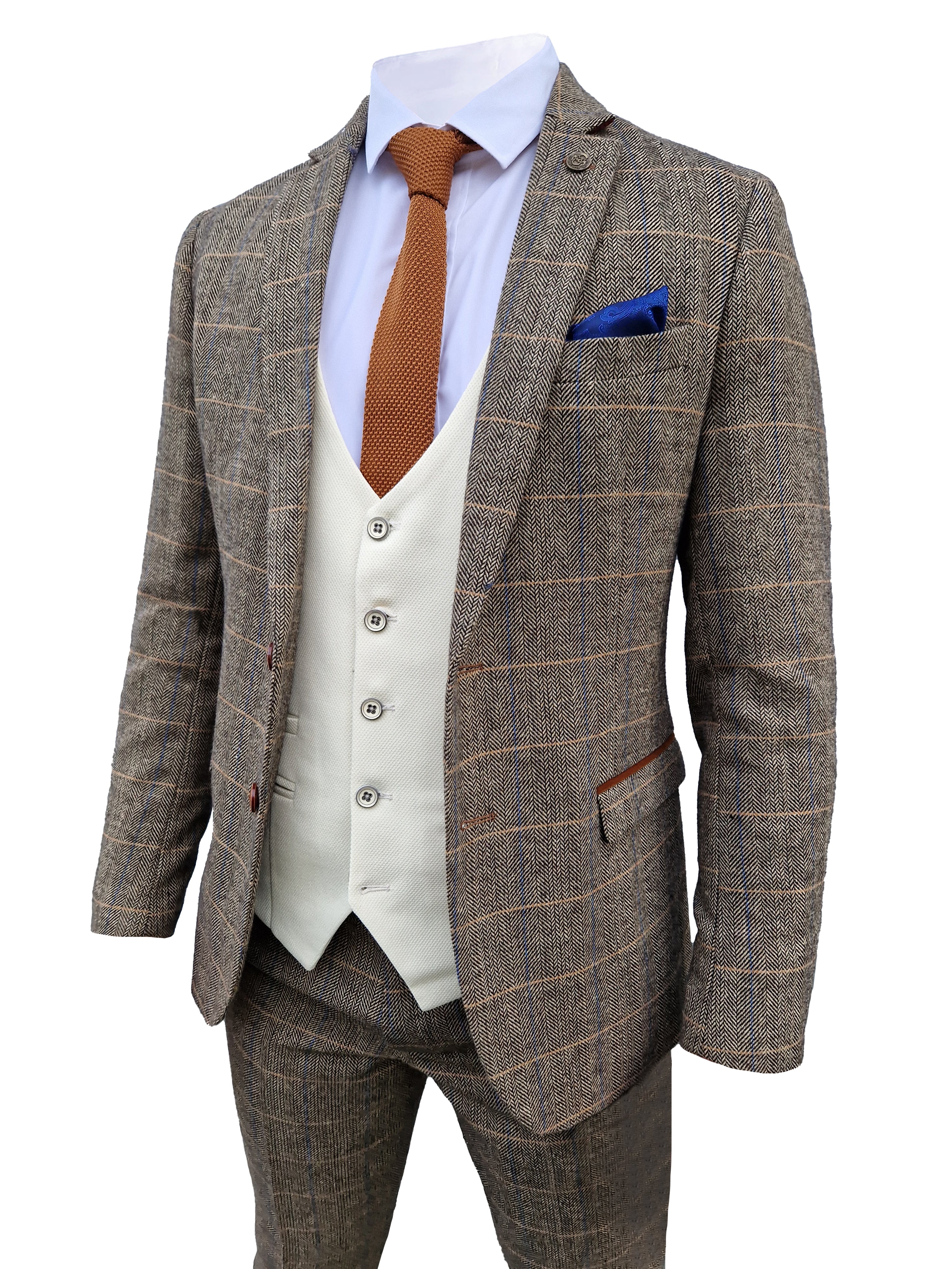 Mix and match - Costume pour hommes 3 pièces Herringbone