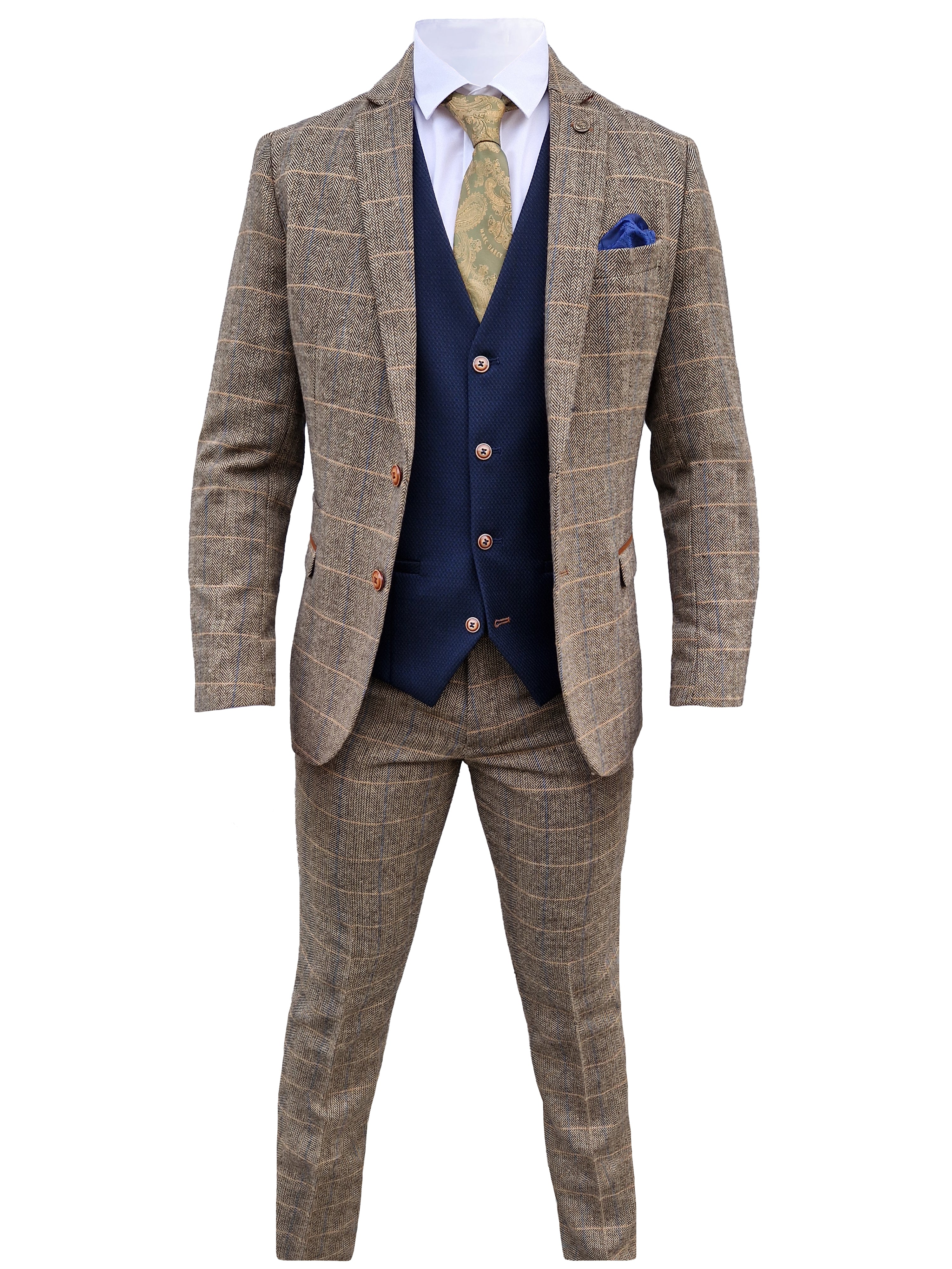 Mix and match - Costume pour hommes 3 pièces Herringbone