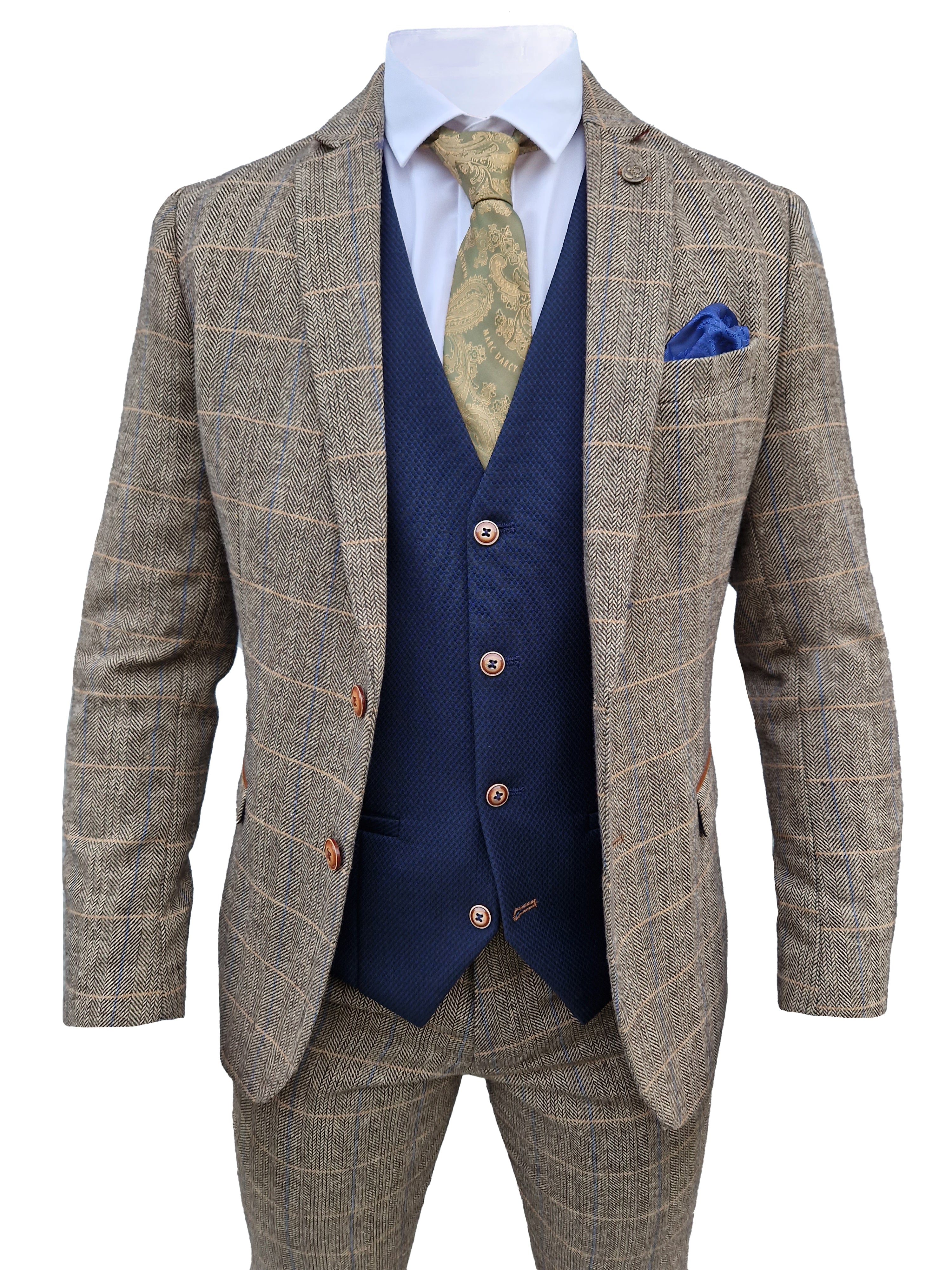 Mix and match - Costume pour hommes 3 pièces Herringbone