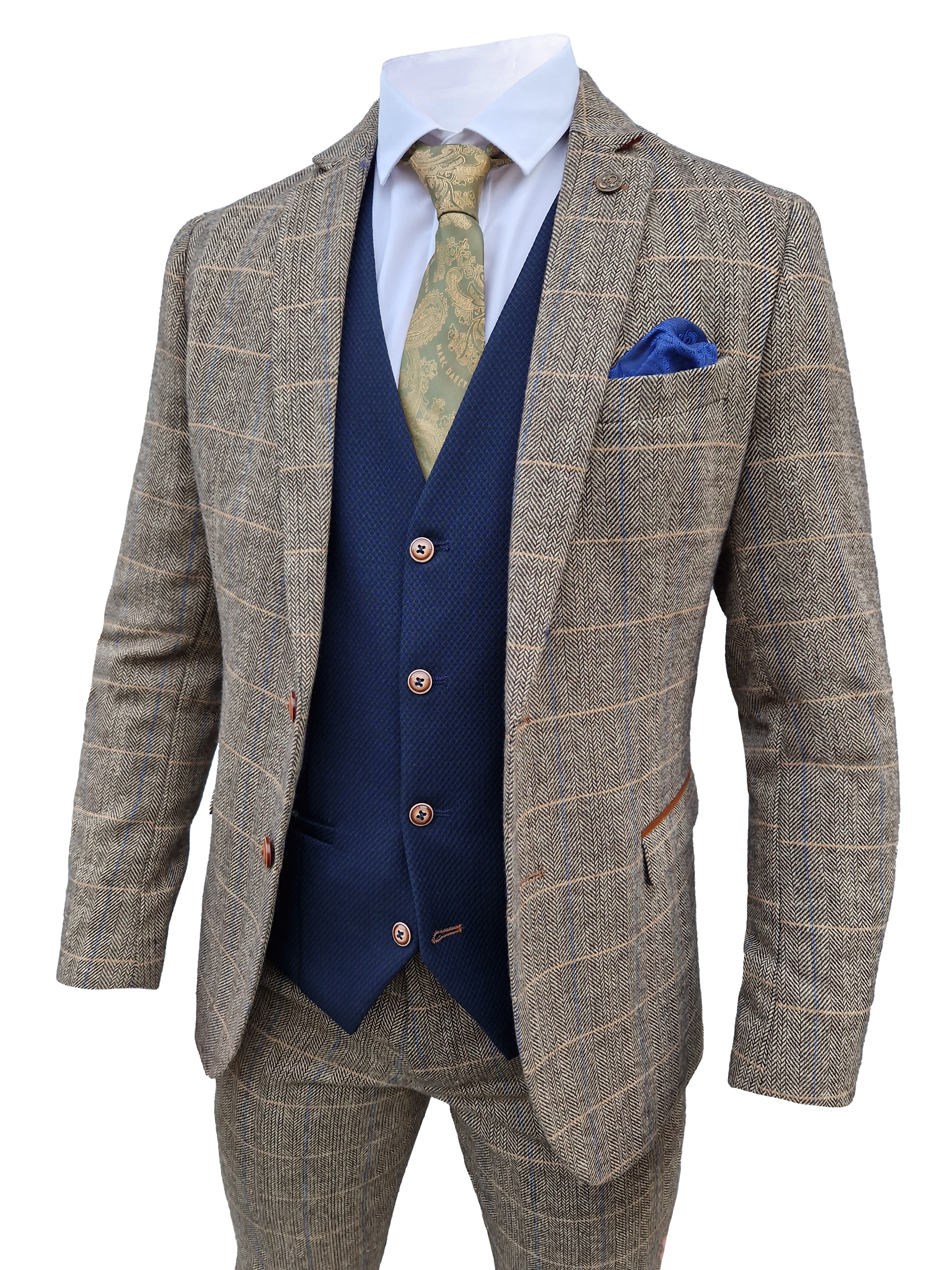 Mix and match - Costume pour hommes 3 pièces Herringbone