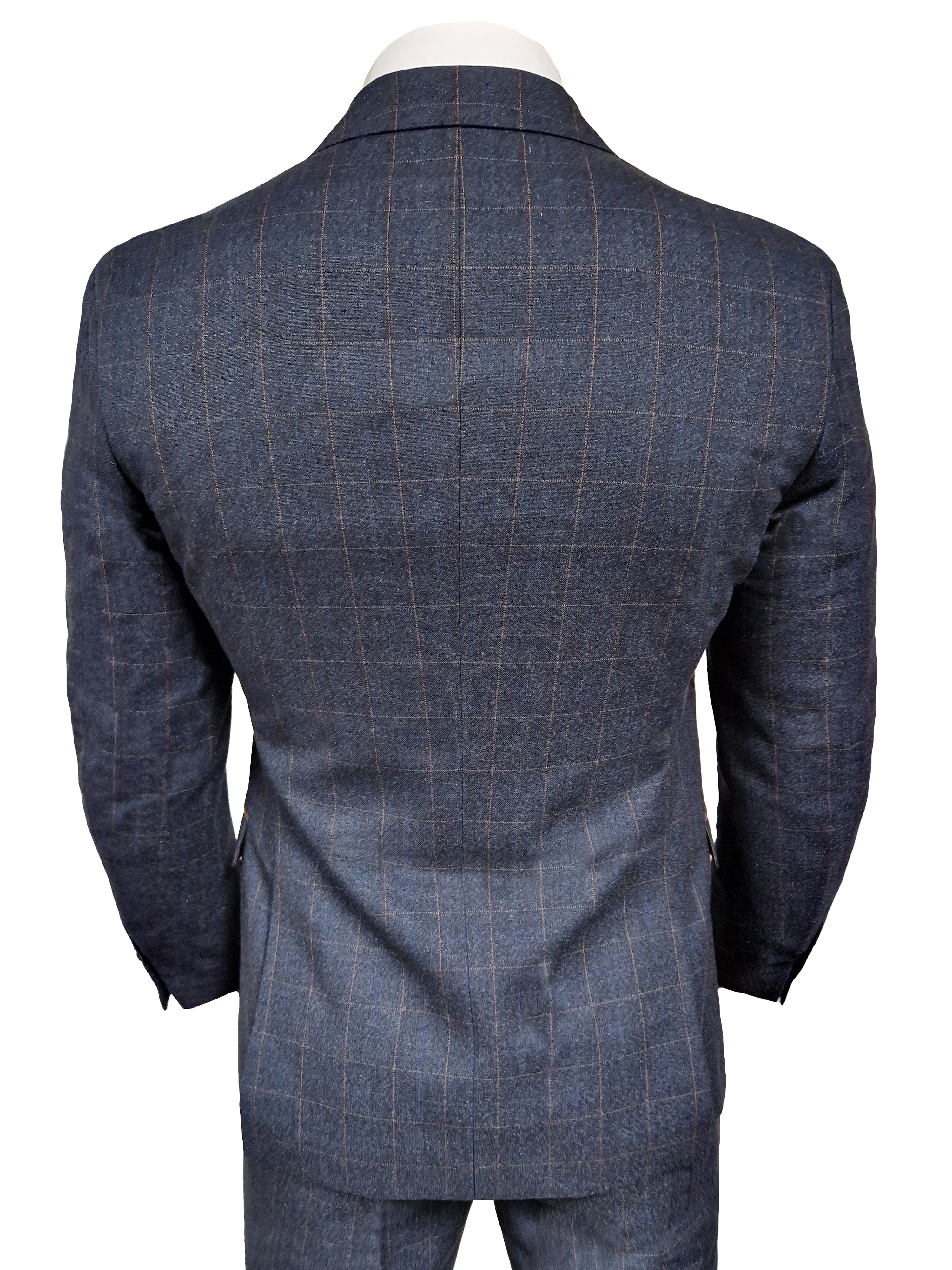 TAVERNY Admiral - Costume homme Check Marine