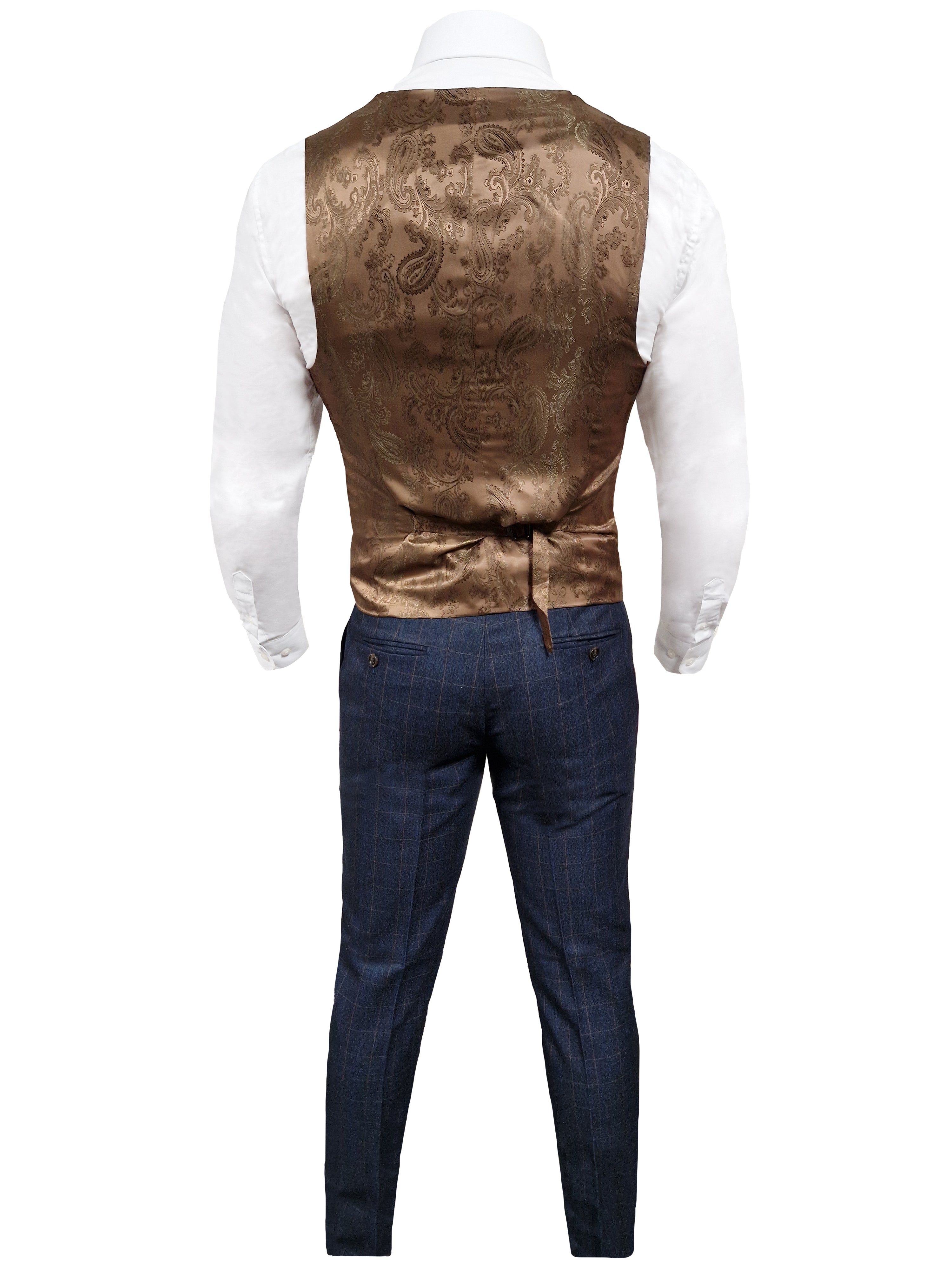 TAVERNY Admiral - Costume homme Check Marine