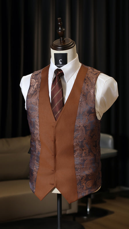 CASTLESON Admiral - Costume 3 pièces à carreaux bleu marine/tan Mix & Match